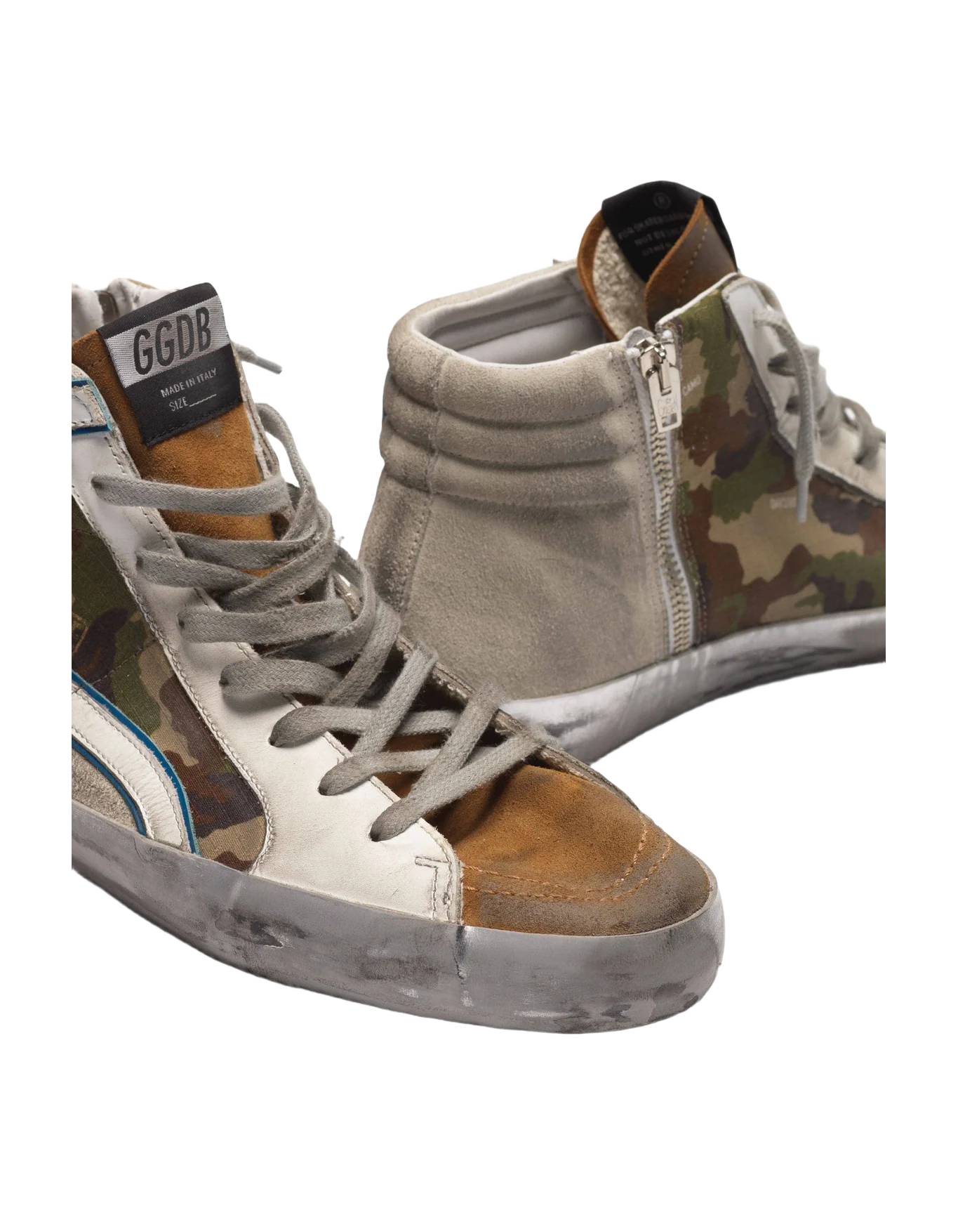 Men | Sneakers Slide Col B14 Camouflage Canvas-Black Star - Image 8