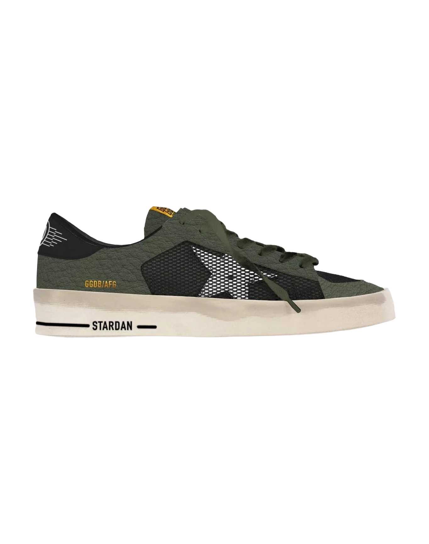 Men | Sneakers Stardan Black Green Leather-White