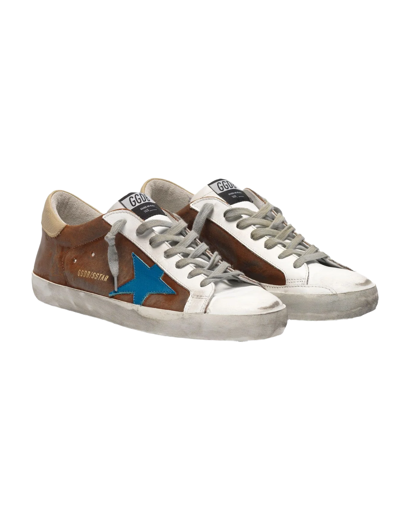 Men | Sneakers Super-Star Col U17 Brown Suede-Blue Star - Image 4