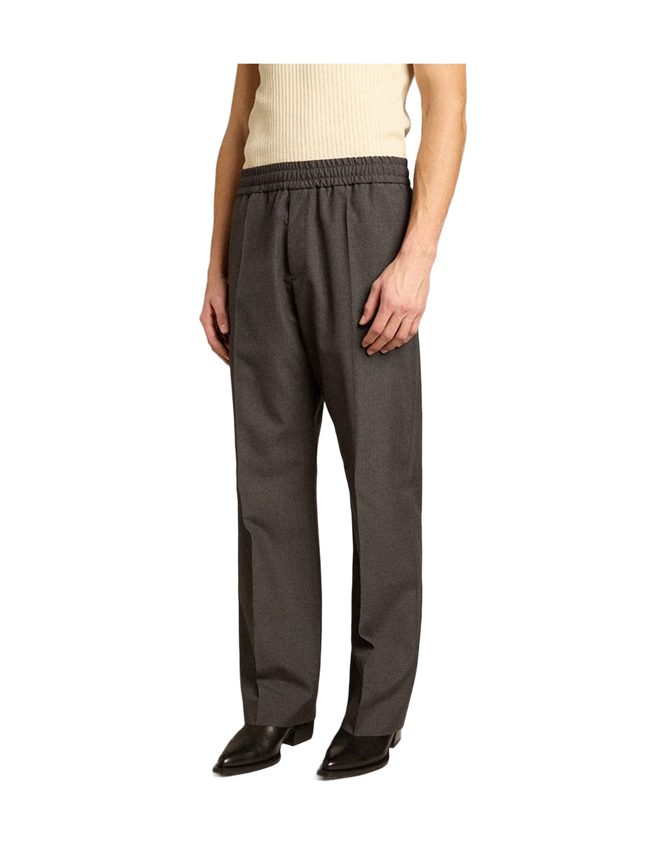 Men | Soft Pants Anthracite Gray Wool | Antracite x Melange - Image 3