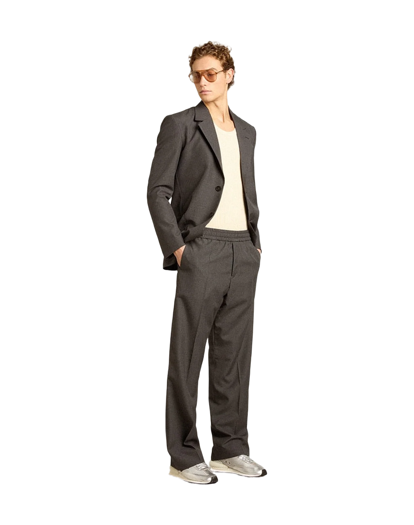 Men | Soft Pants Anthracite Gray Wool | Antracite x Melange - Image 7