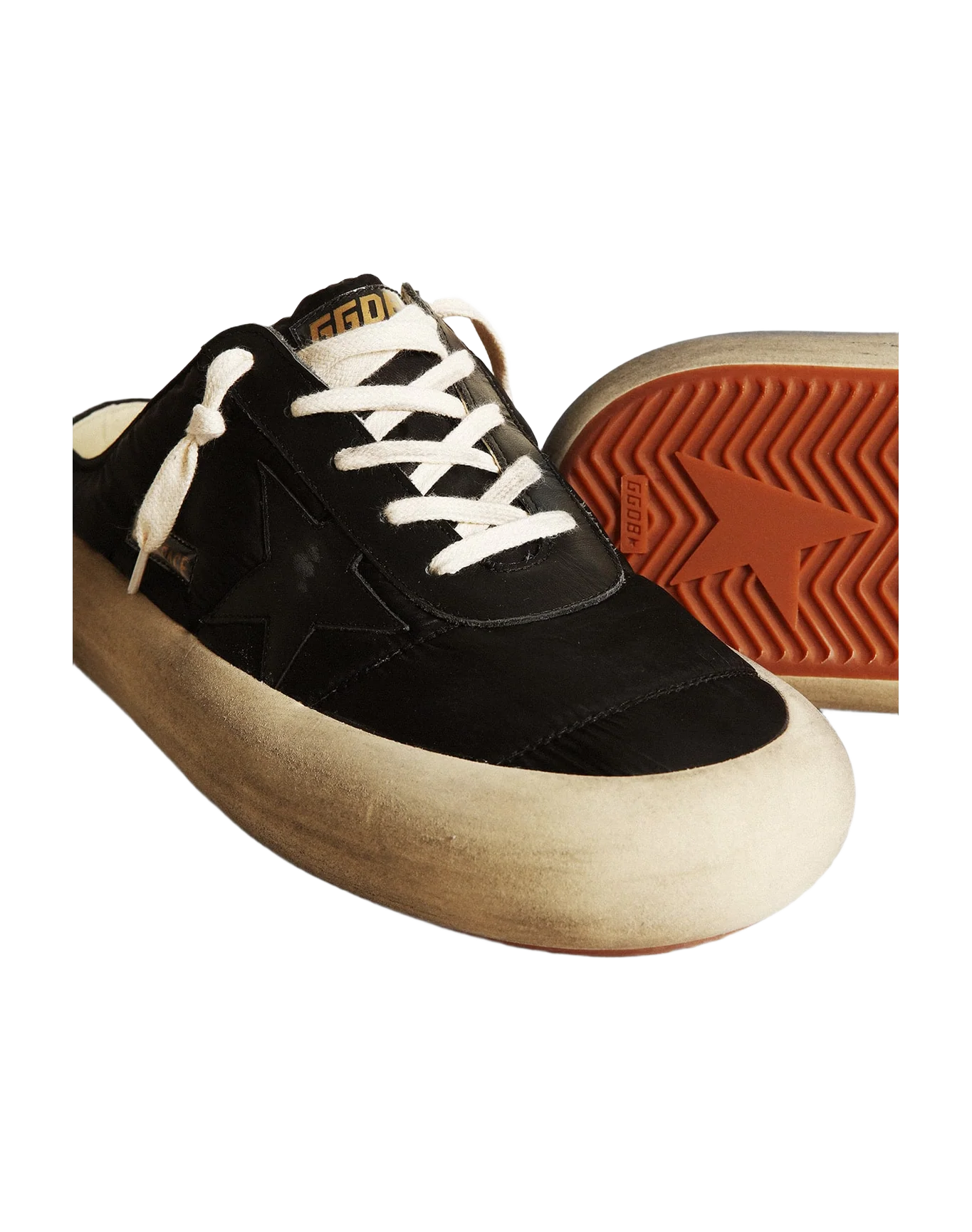 Men | Space-Star Sabots Black Nylon with Black Leather Star | Black - Image 10