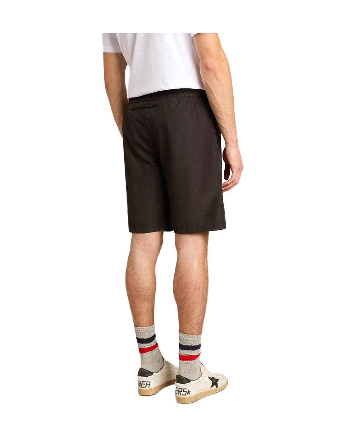 Men | Star Shorts Boxing Man Wide Leg Black with Technical Poliester Fabric | Black - Image 6
