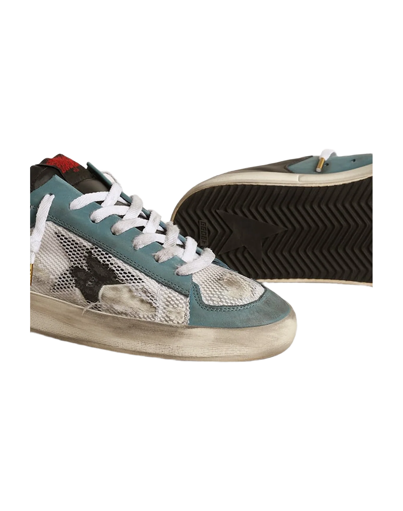 Men | Stardan Distressed Mesh & Petrol-Colored Upper | Petroleum x White x Black - Image 6
