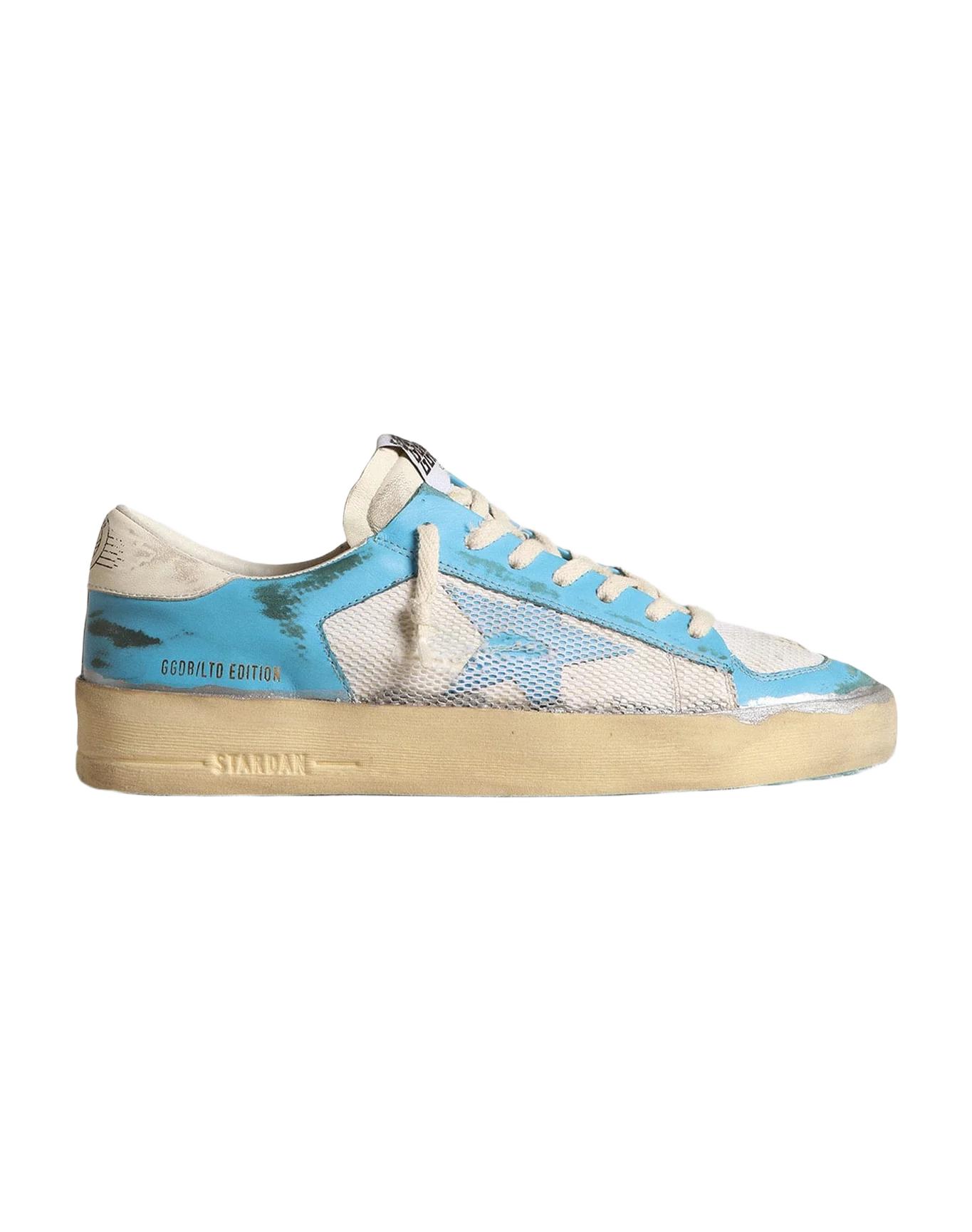 Men | Stardan Lab Light Blue Nappa Leather & White Mesh | Light Blue x White - Image 8