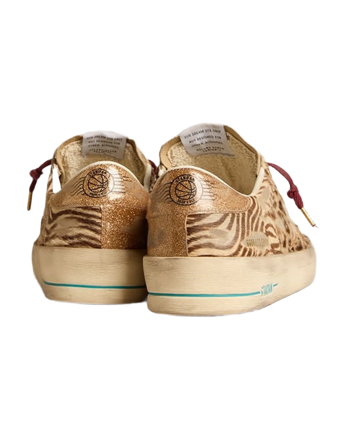 Men | Stardan Ltd Animal-Print Pony Skin with Gold Glitter Star | Burro x Testa Di Moro x Gold