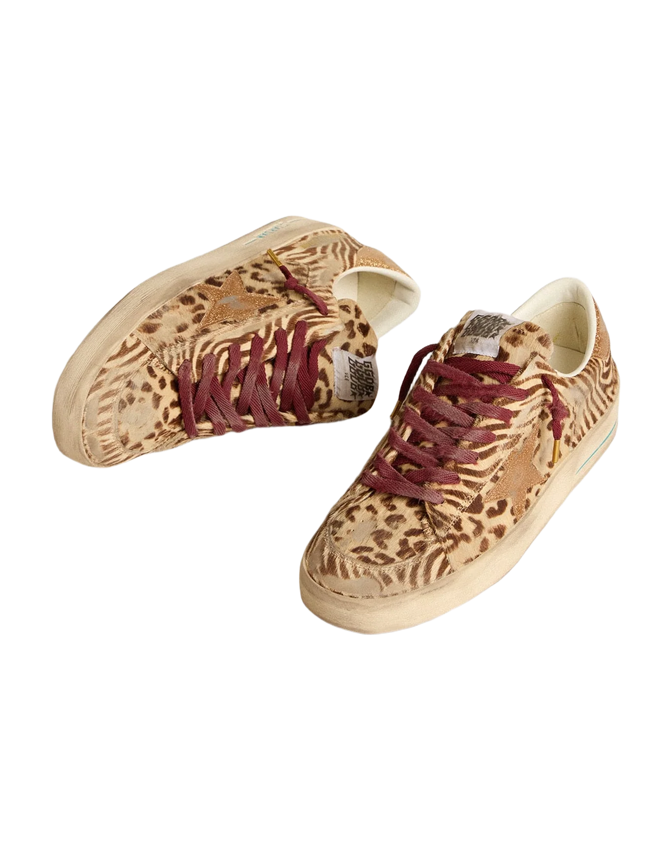 Men | Stardan Ltd Animal-Print Pony Skin with Gold Glitter Star | Burro x Testa Di Moro x Gold - Image 2
