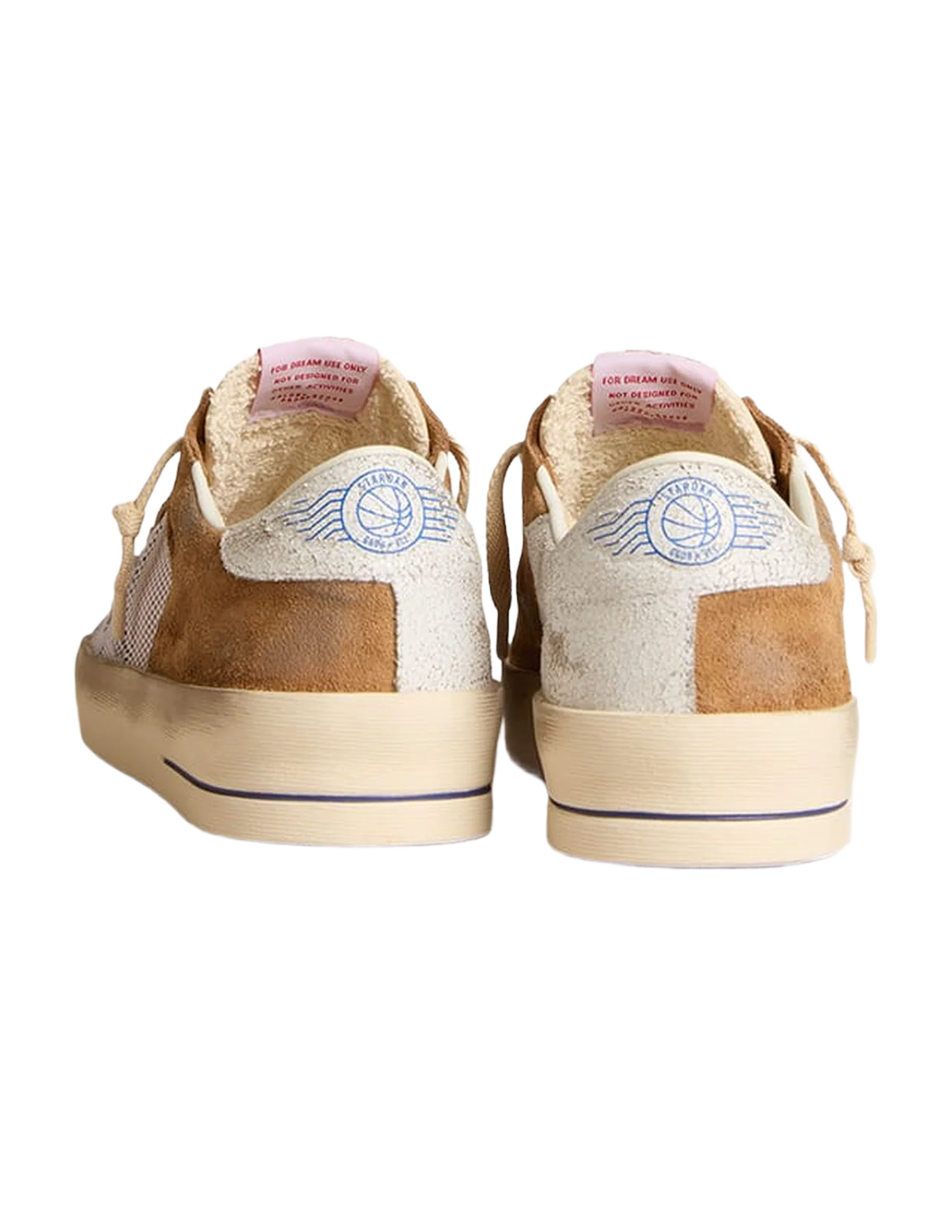 Men | Stardan Ltd Tobacco Suede & Mesh with Blue Star & Leather Heel Tab | Tabacco x Blu x White - Image 2