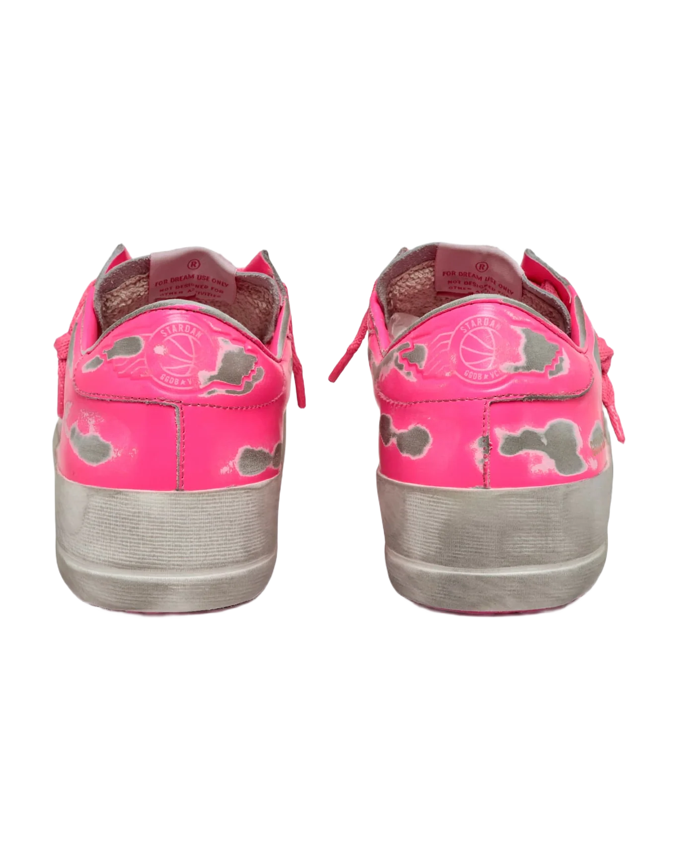 Men | Stardan Sneakers Fluorescent Pink Leather & Mesh | Pink Fluo - Image 4