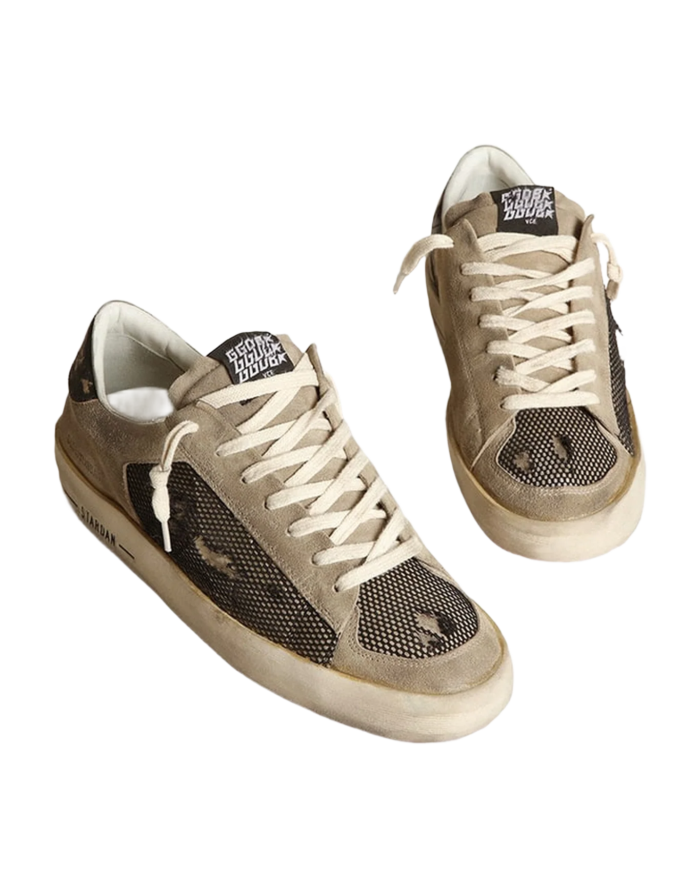 Men | Stardan Taupe Suede & Black Mesh | Taupe x Platinum x Black - Image 3