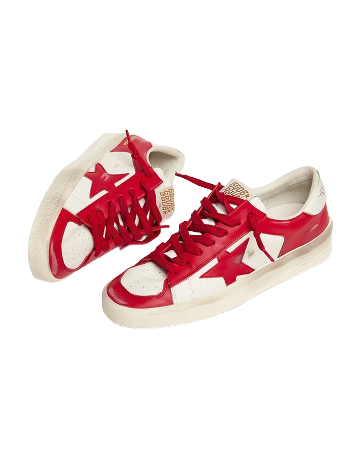 Men | Stardan White & Red Leather | White x Red - Image 2