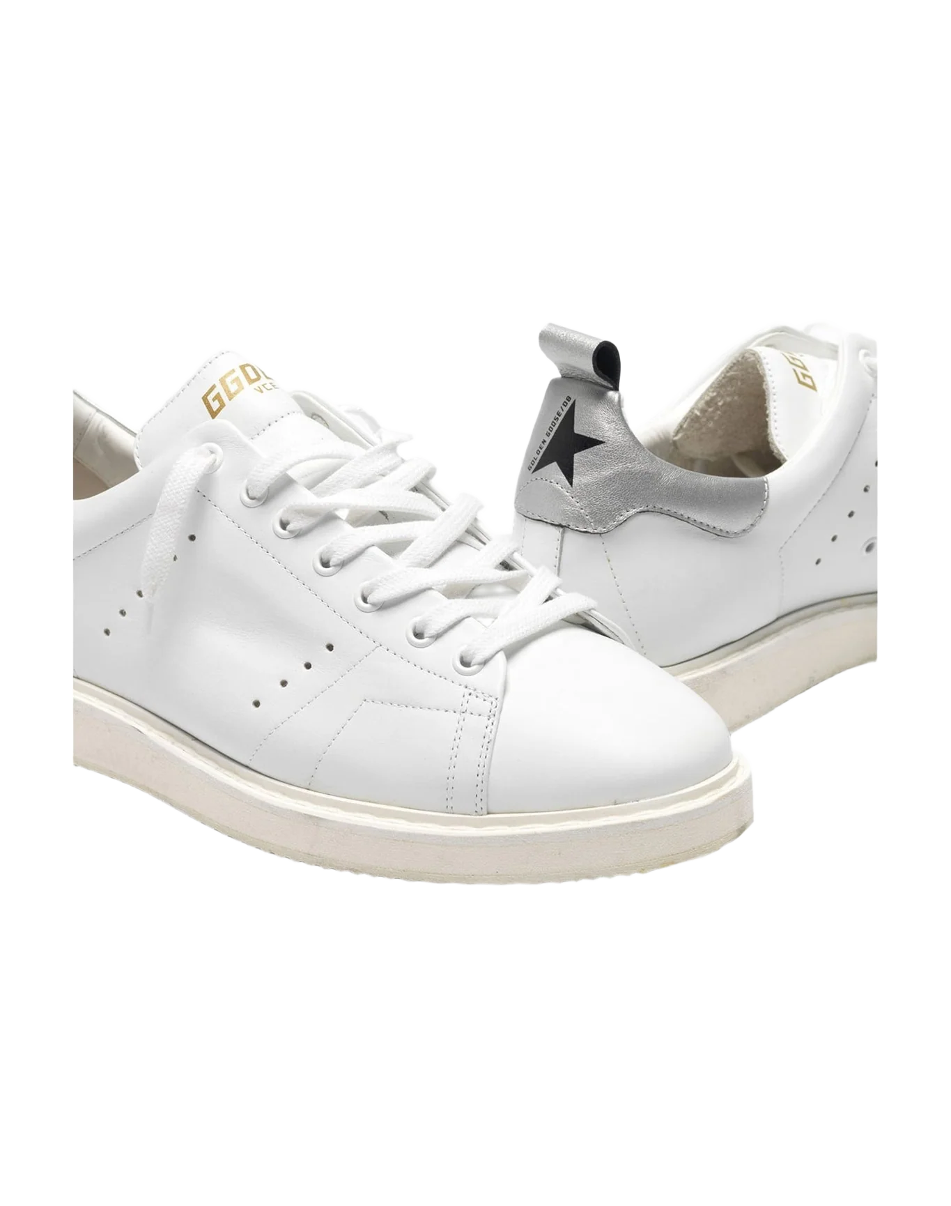 Men | Starter Sneakers Leather with Metallic Heel Tab