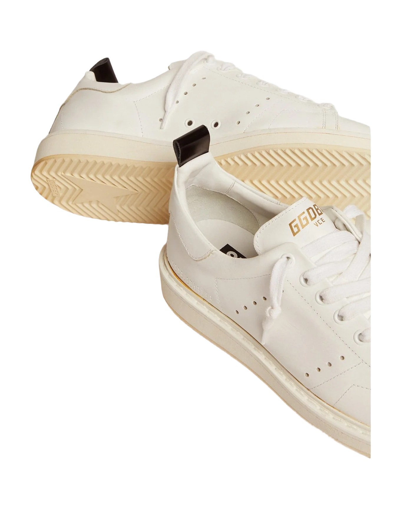 Men | Starter Sneakers Leather with Printed Star On The Heel Tab