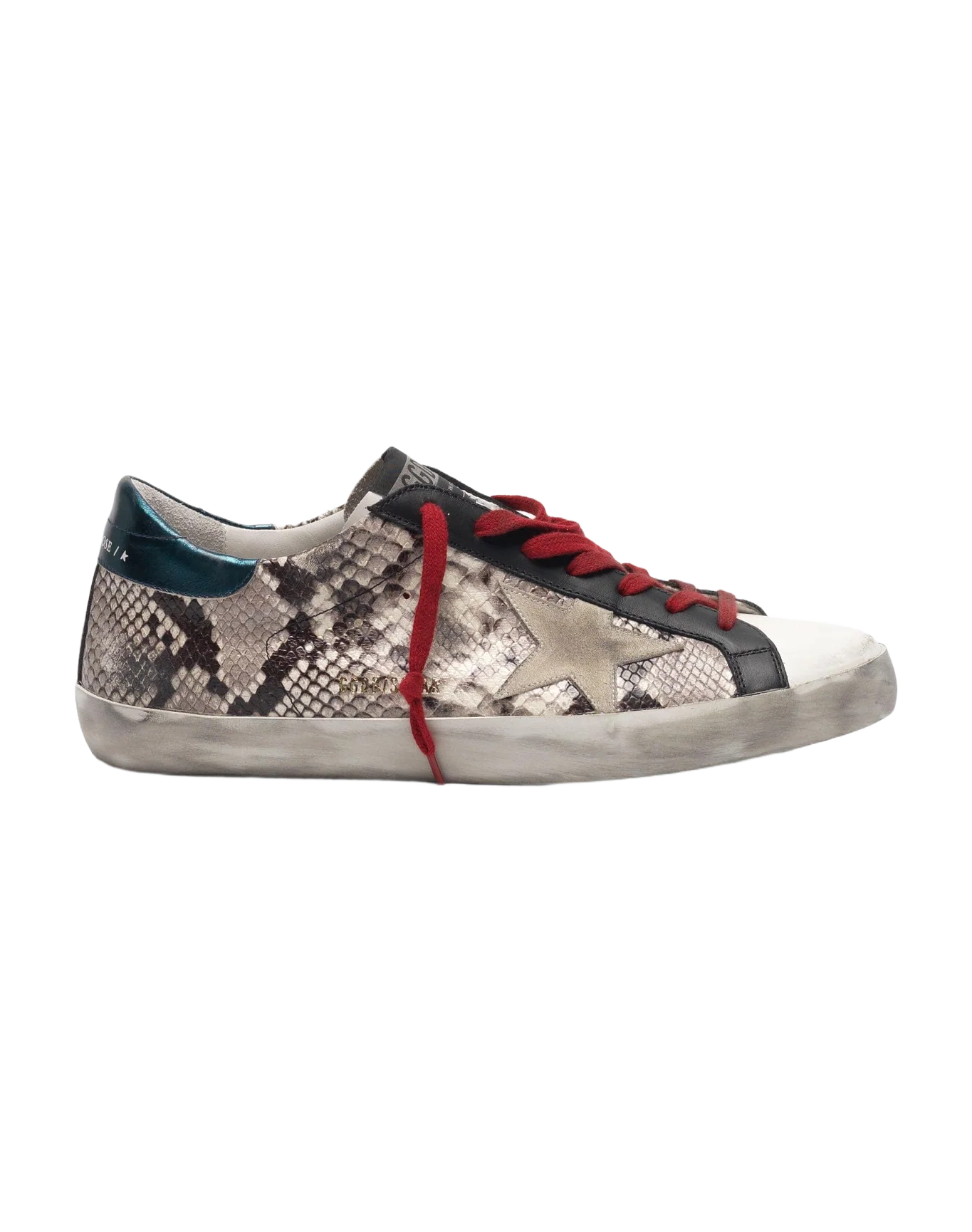 Men | Super-Star Animalier Pattern with Cream Star Green Heel Tab & Red Laces - Image 3