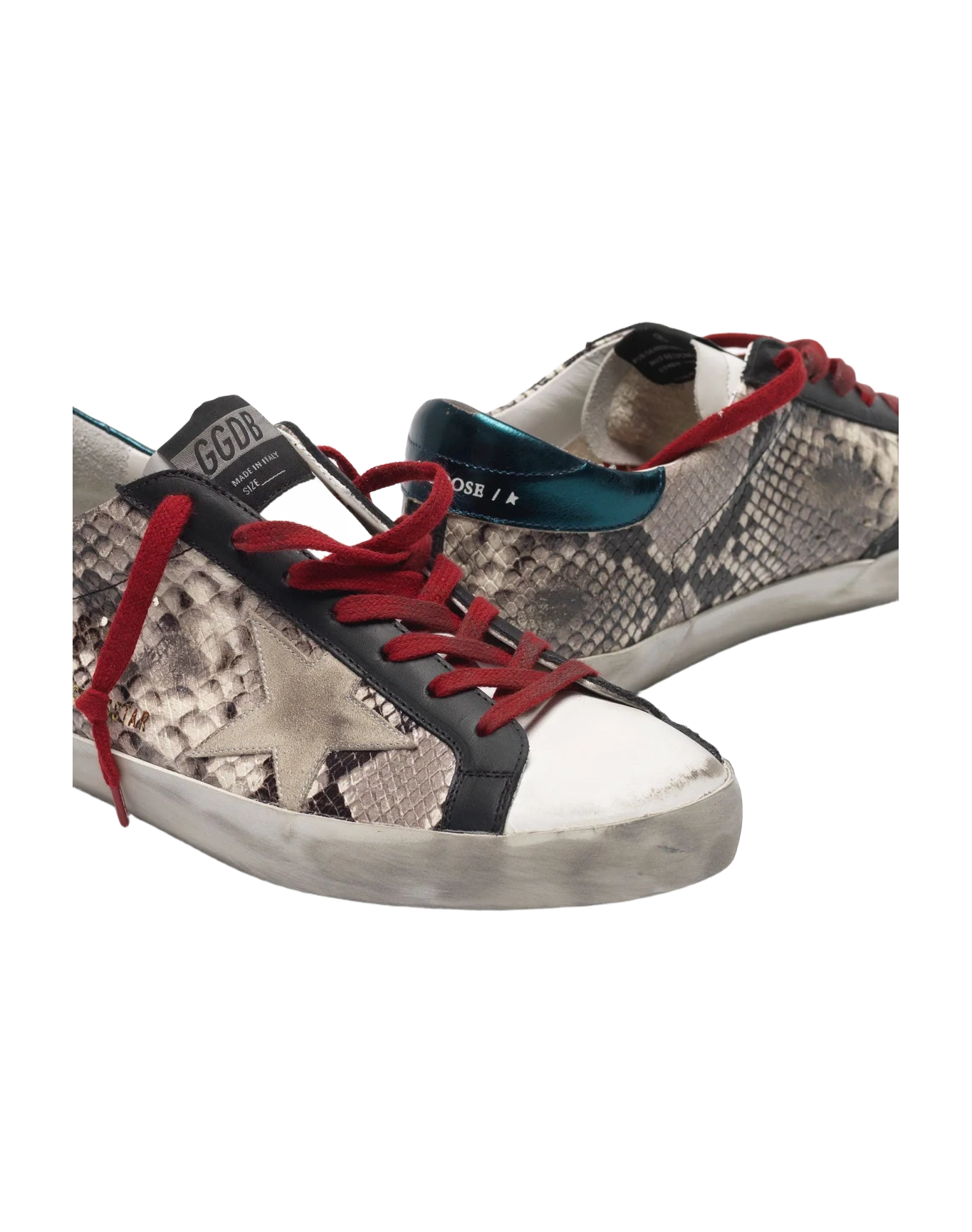 Men | Super-Star Animalier Pattern with Cream Star Green Heel Tab & Red Laces - Image 6