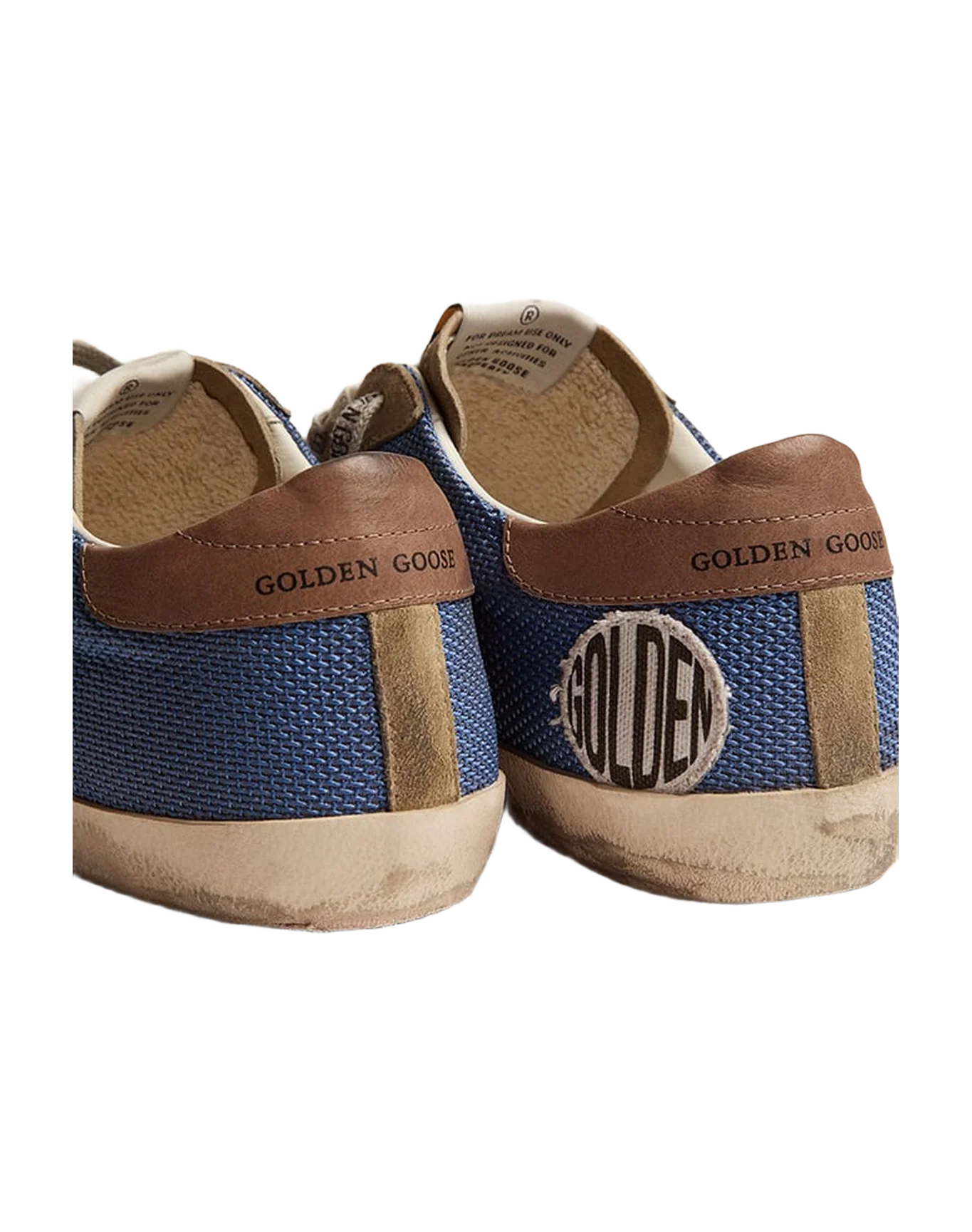 Men | Super-Star Blue Mesh with Black Leather Star & Tobacco Heel Tab | Denim Blue x Taupe x Black x Dark Grey - Image 5