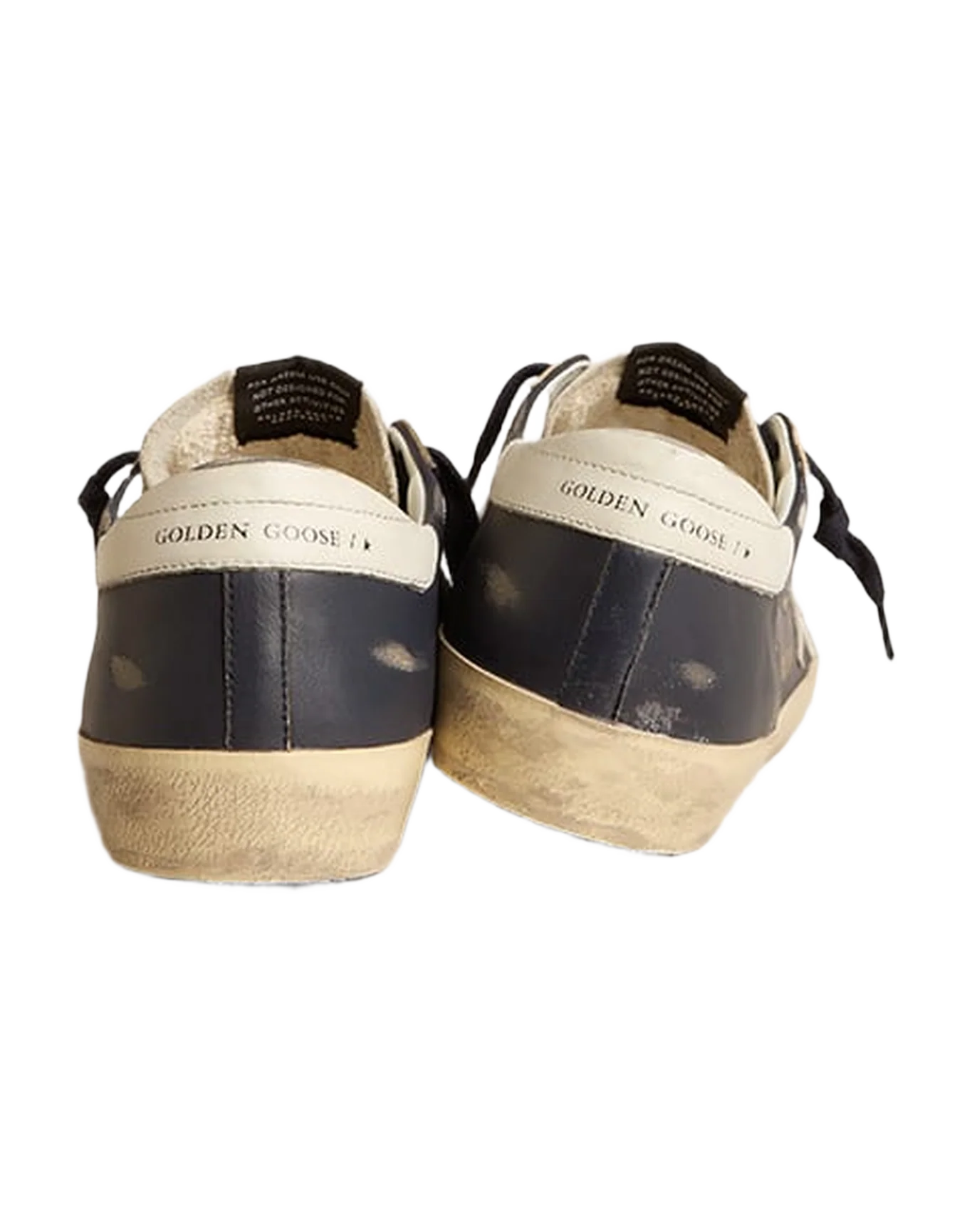 Men | Super-Star Blue Nappa Leather with White Leather Star & Heel Tab | Dark Blue x White x Tabacco - Image 5