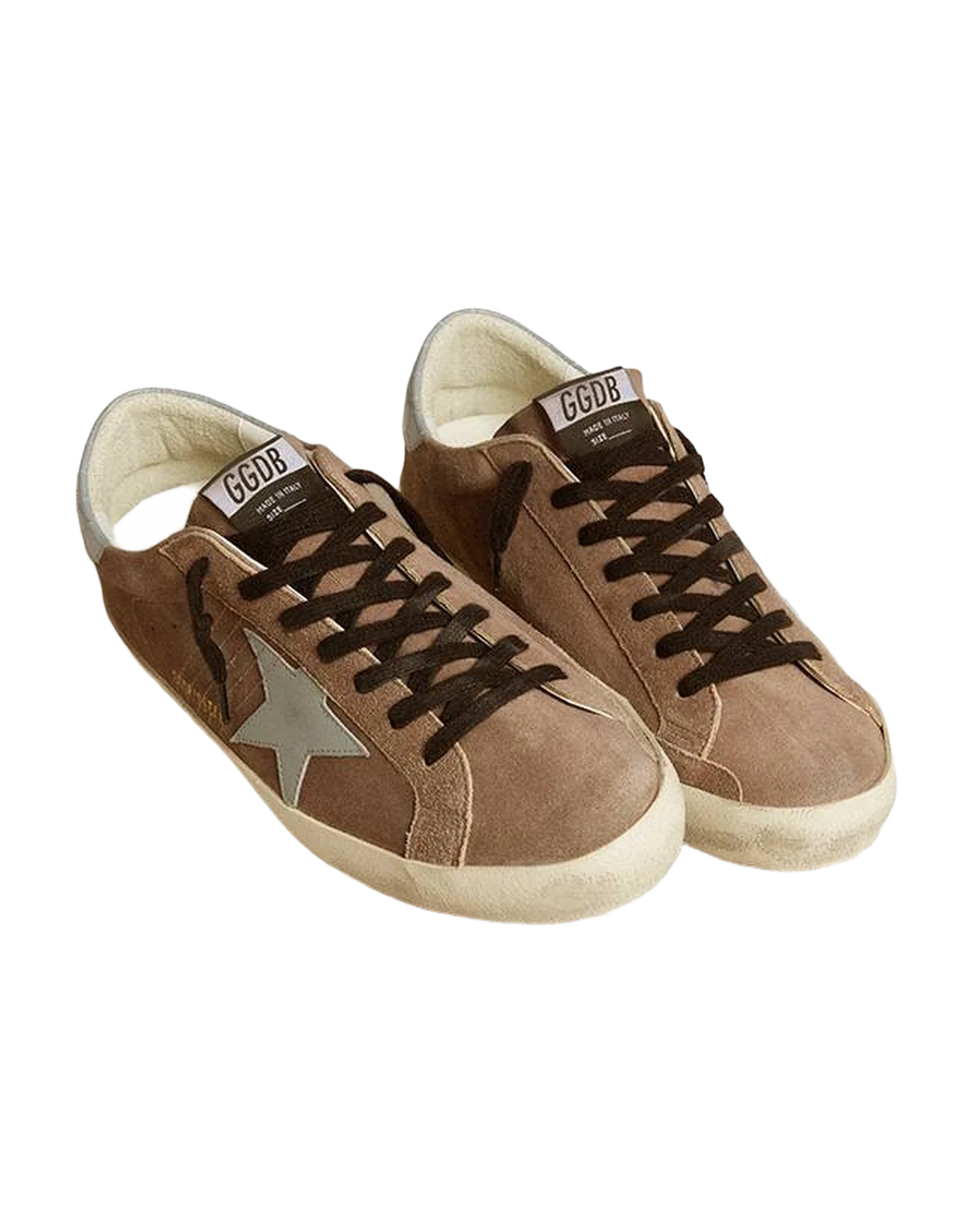 Men | Super-Star Brown Suede with Light Grey Star & Heel Tab | Cinder x Quarry x Silver Blue - Image 4