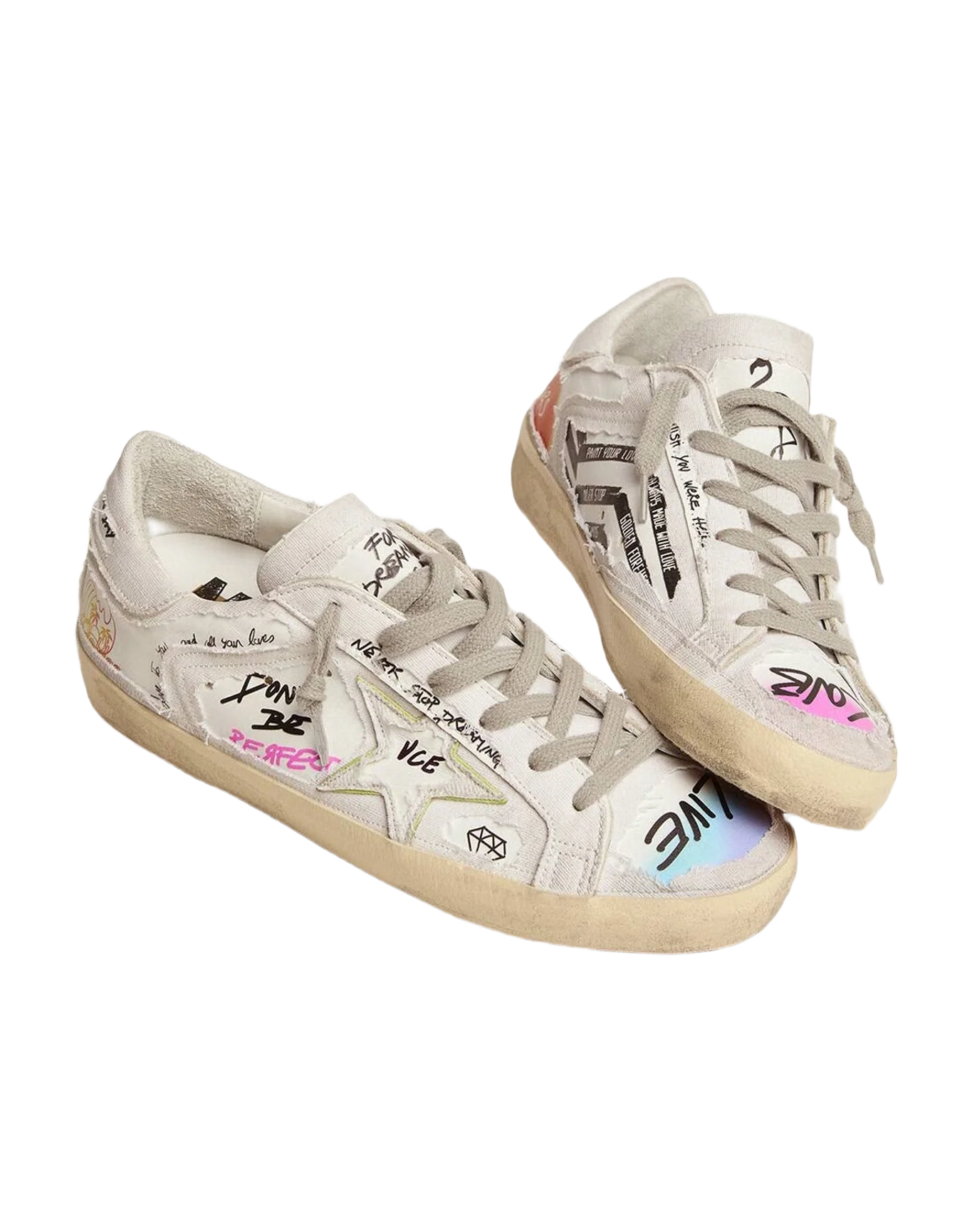 Men | Super-Star Dream Maker White with Reverse Construction | White x Multicolor