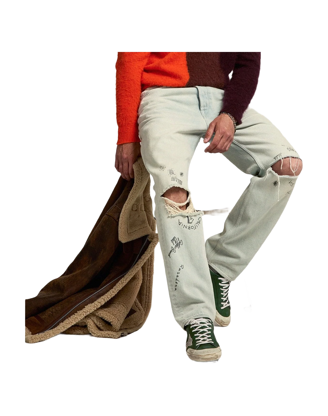 Men | Super-Star Green Leather & Multifoxing | Green x Silver x White