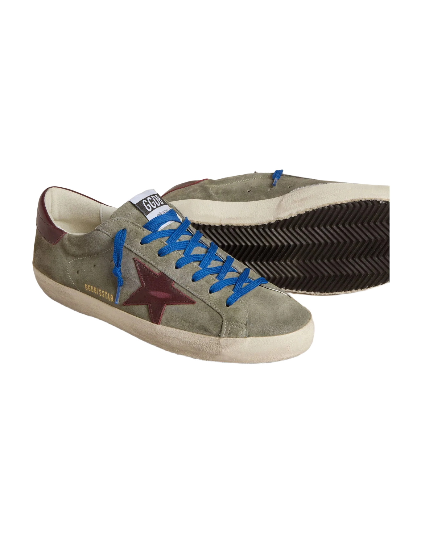 Men | Super-Star Green Suede with Burgundy Star & Heel Tab | Green x Kenya - Image 4