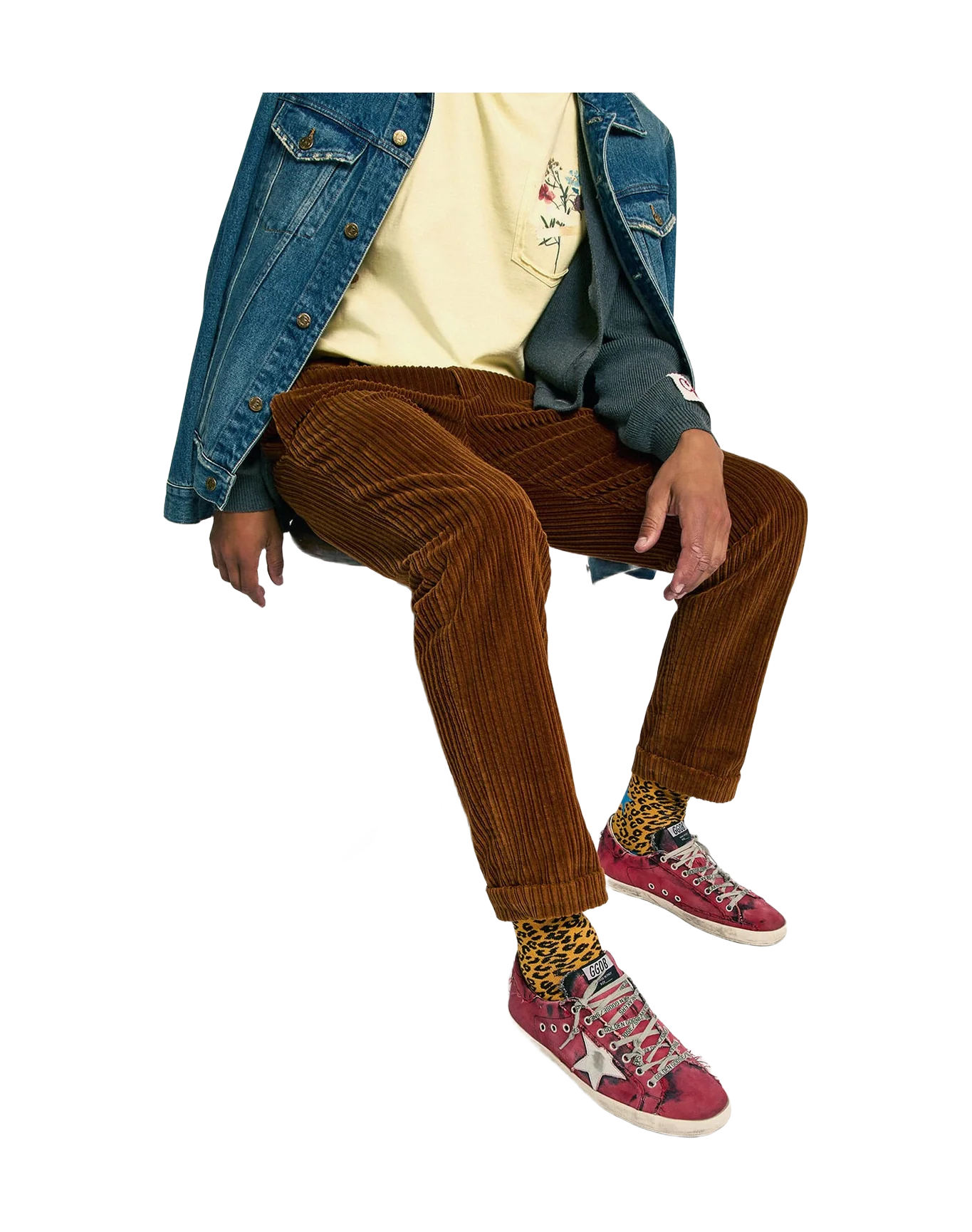 Men | Super-Star Lab Sneakers Red & Black Canvas with Silver Star | Dark Red x Silver - Image 5