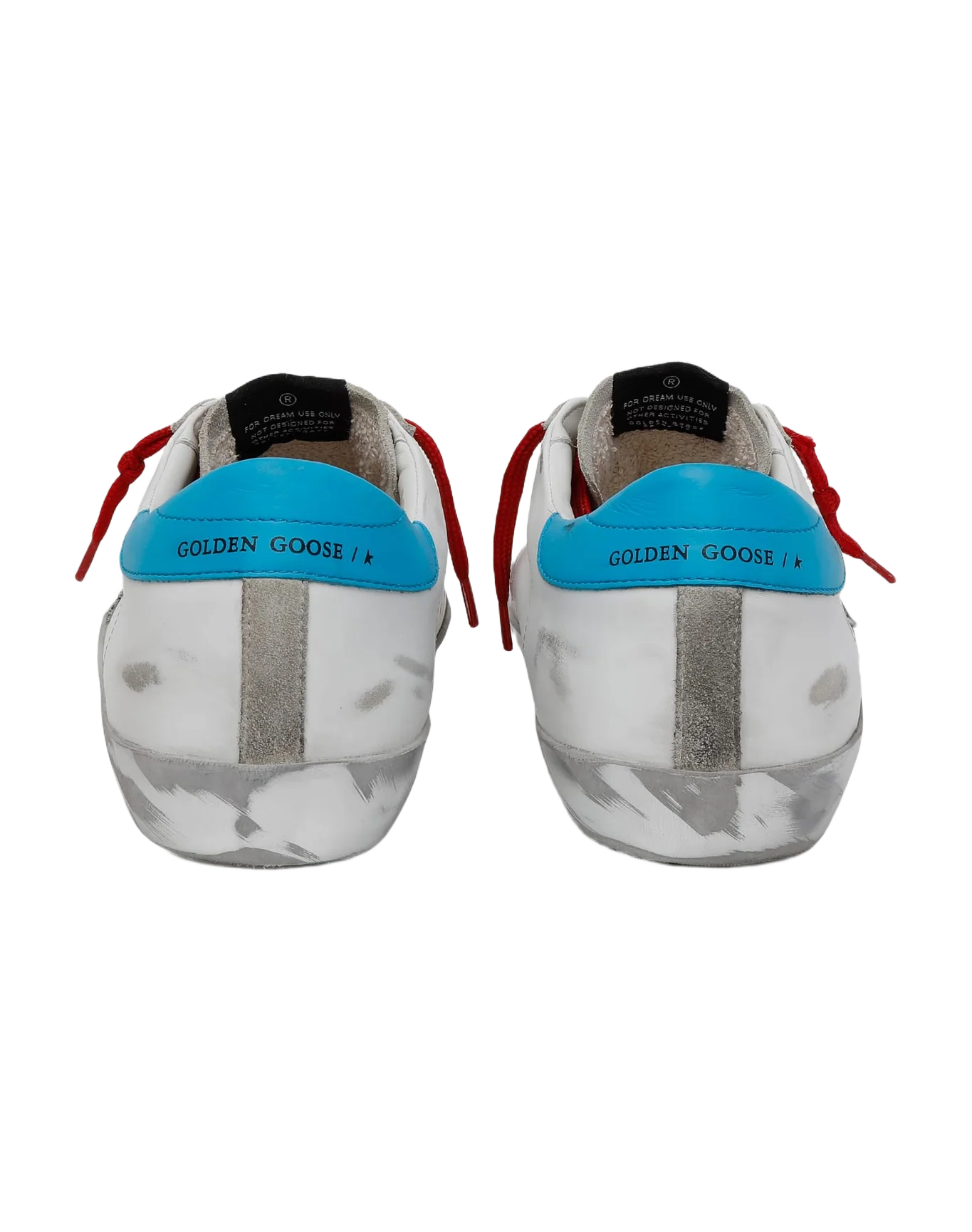 Men | Super-Star Ltd Sneakers with Light Blue Heel Tab & Black Star | White x Ice x Black x Cyan Blue - Image 6
