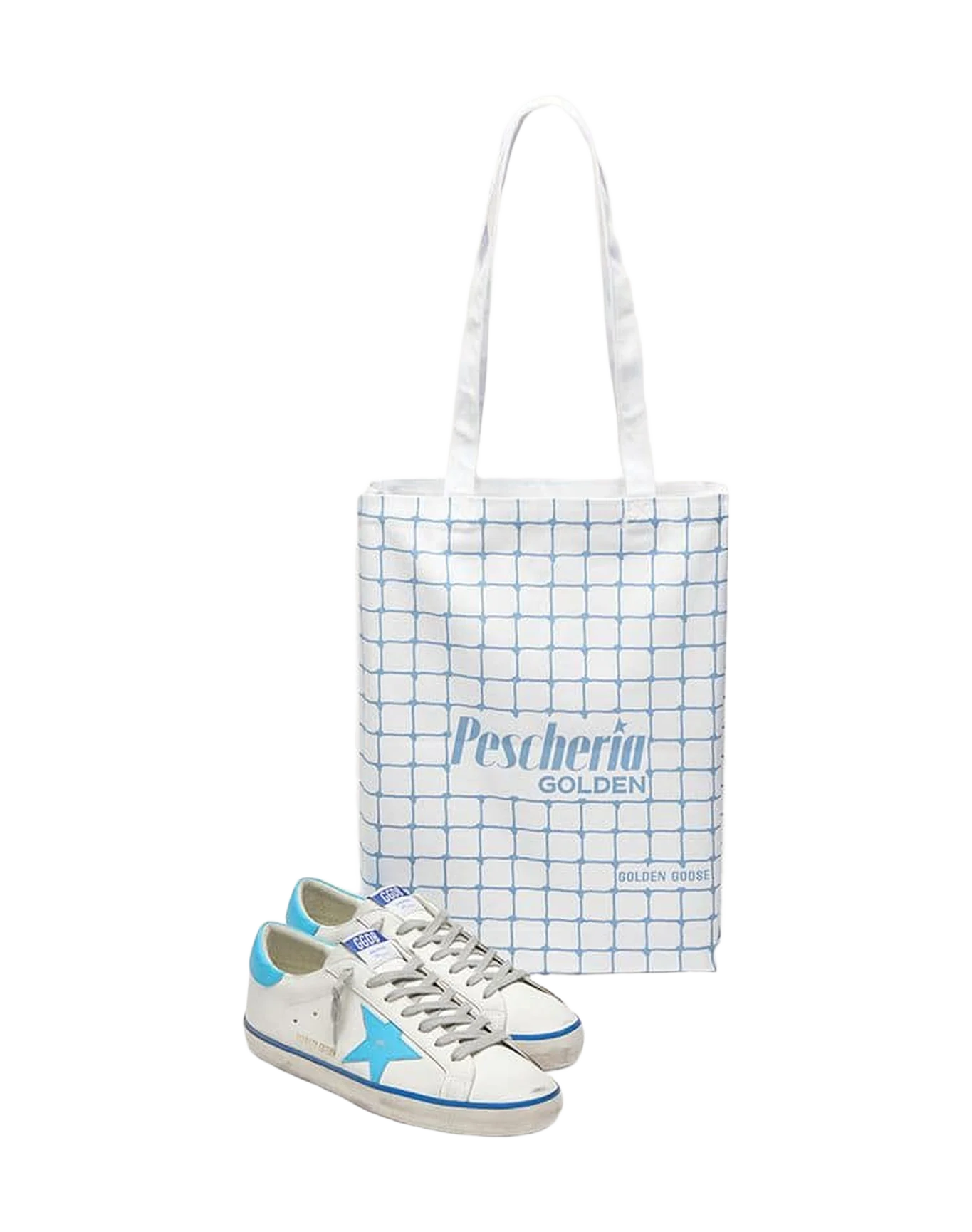 Men | Super-Star Ltd White Leather with Light Blue Leather Star & Heel Tab | Optic White x Light Blue x Blue - Image 4