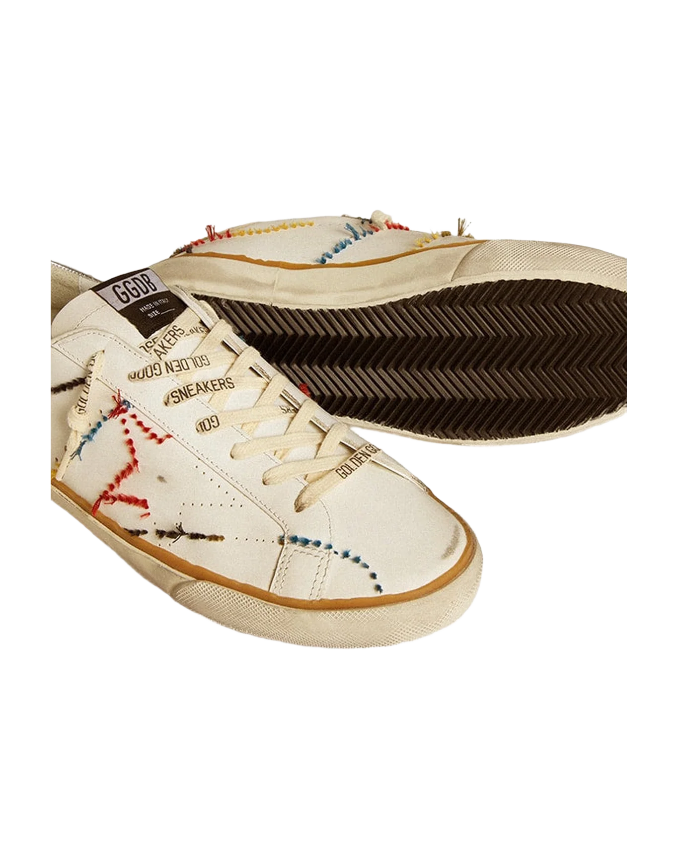 Men | Super-Star Ltd with Perforated Star & Metallic Leather Heel Tab | Optic White x Silver - Image 4