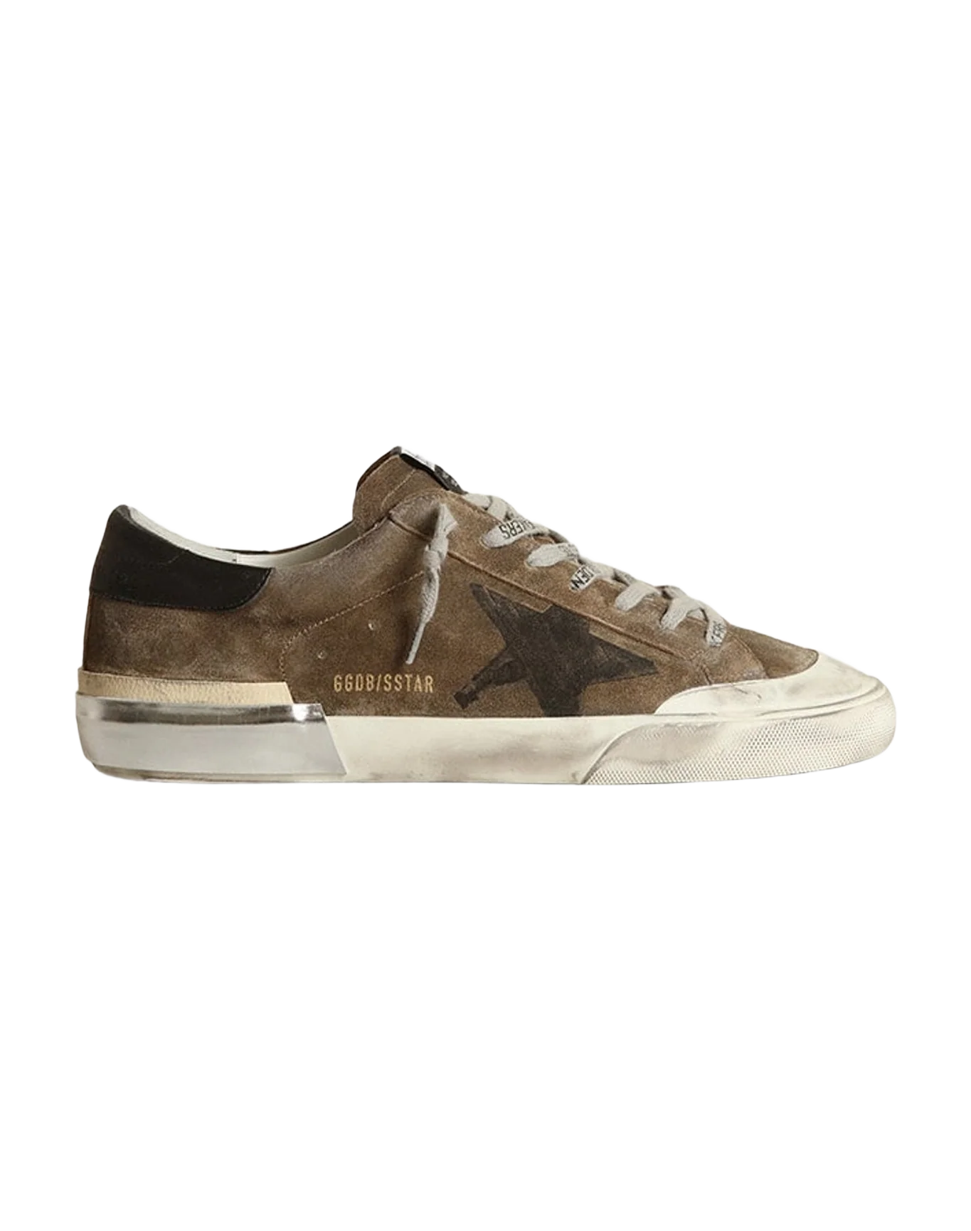 Men | Super-Star Military-Green Suede with Screen-Printed Star | Military Green x Black