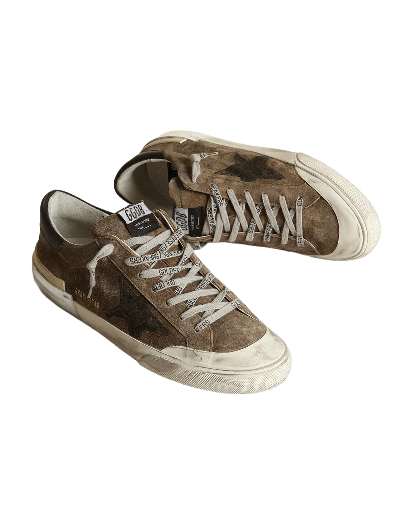 Men | Super-Star Military-Green Suede with Screen-Printed Star | Military Green x Black - Image 5
