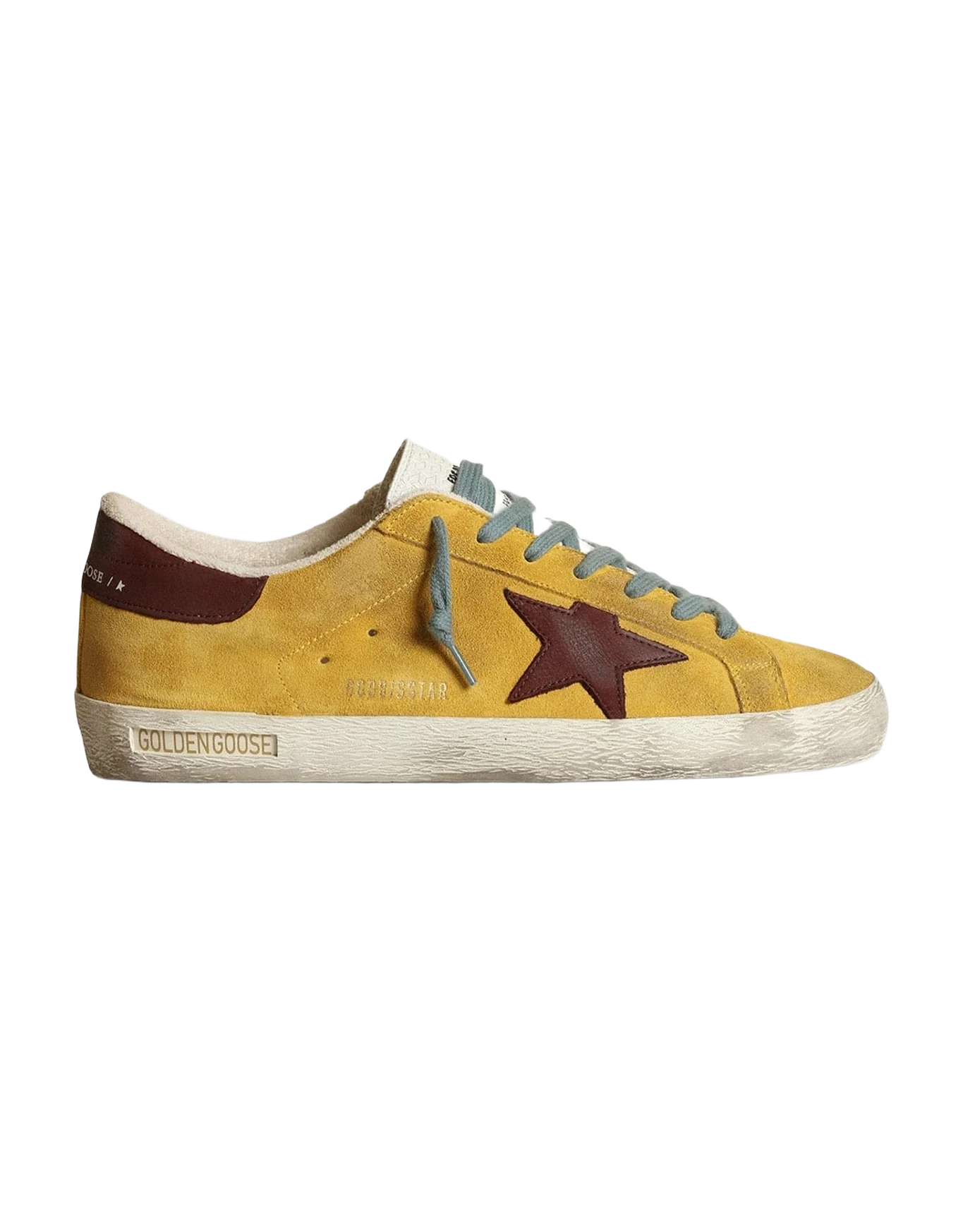 Men | Super-Star Mustard-Colored Suede with Brown Nubuck Star | Mustard x Chocolate x White
