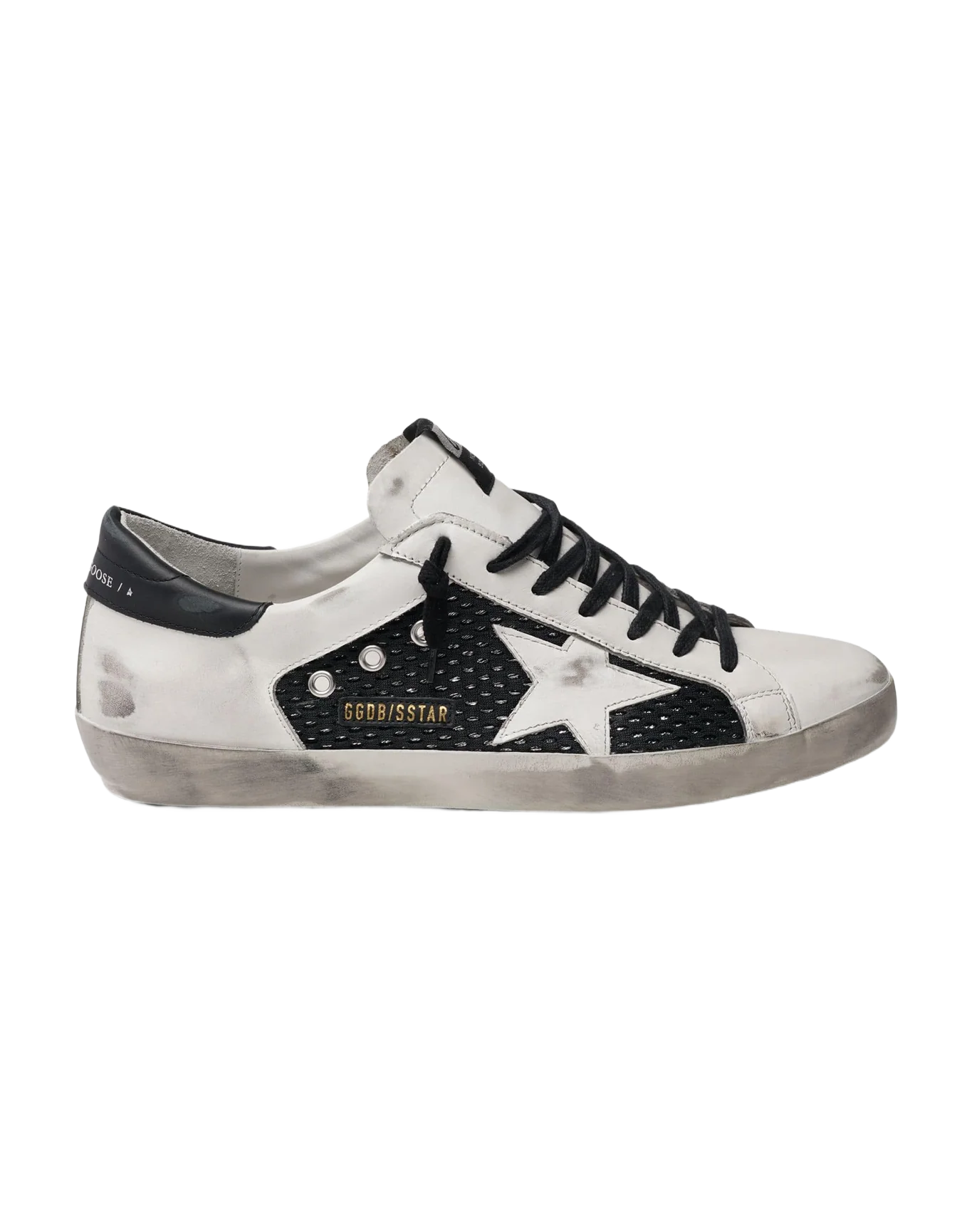 Men | Super-Star Net & Leather Upper Leather Star | White x Black - Image 4