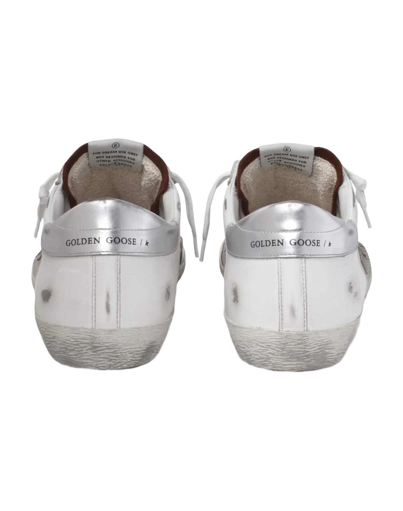 Men | Super-Star Sneakers White Leather & Pale Silver Mesh | Light Silver White x Chestnut x Army Green x Silver