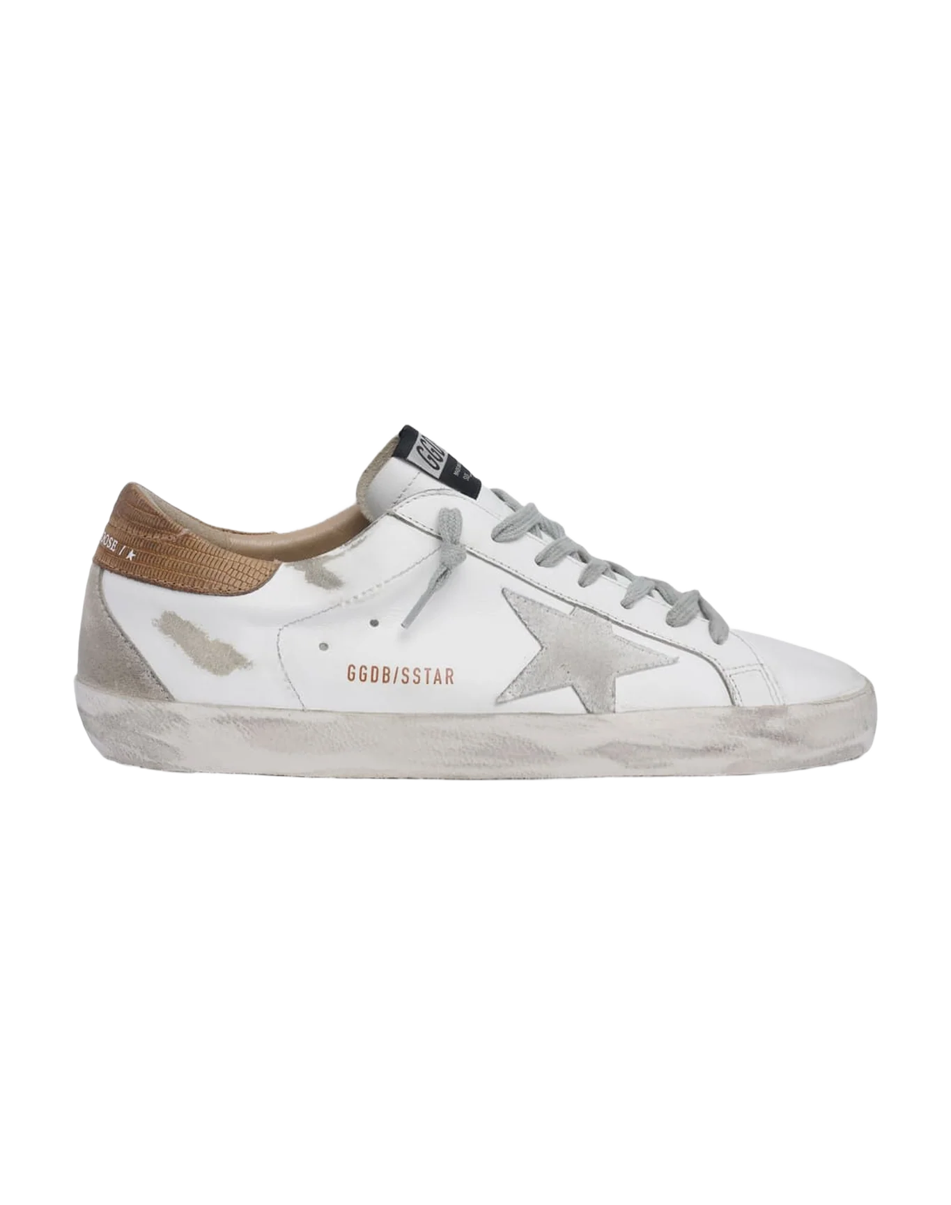 Men | Super-Star Sneakers White Leather with Brown Laminated Heel Tab - Image 7