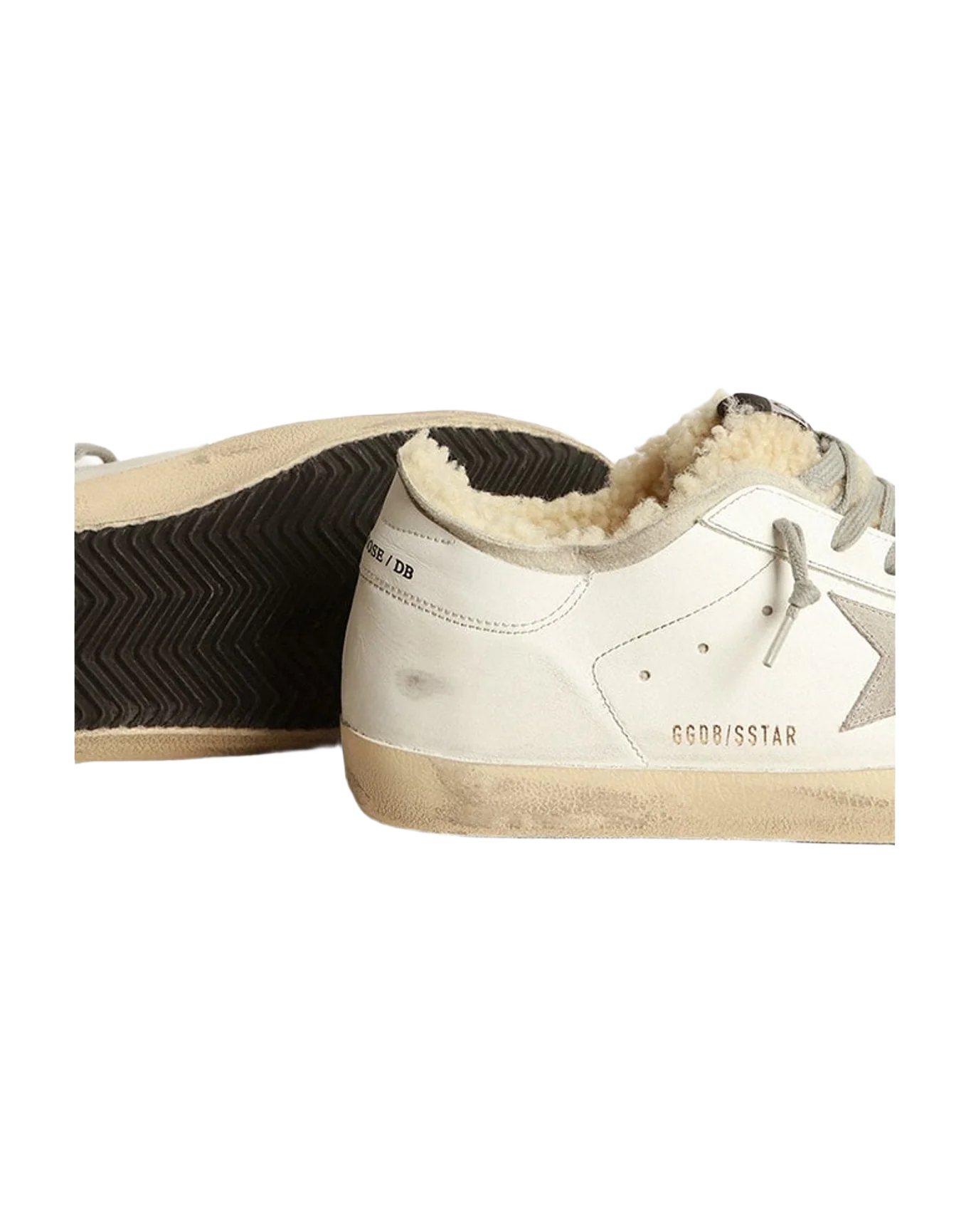 Men | Super-Star Sneakers with Double Structure Shearling | White x Ice x Beige