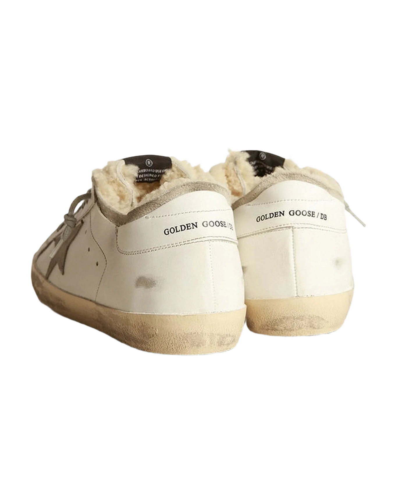 Men | Super-Star Sneakers with Double Structure Shearling | White x Ice x Beige - Image 3