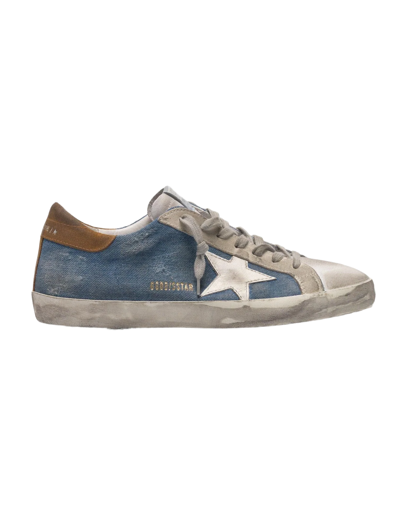 Men | Super-Star Sneakers with Light Blue Denim-White - Image 3