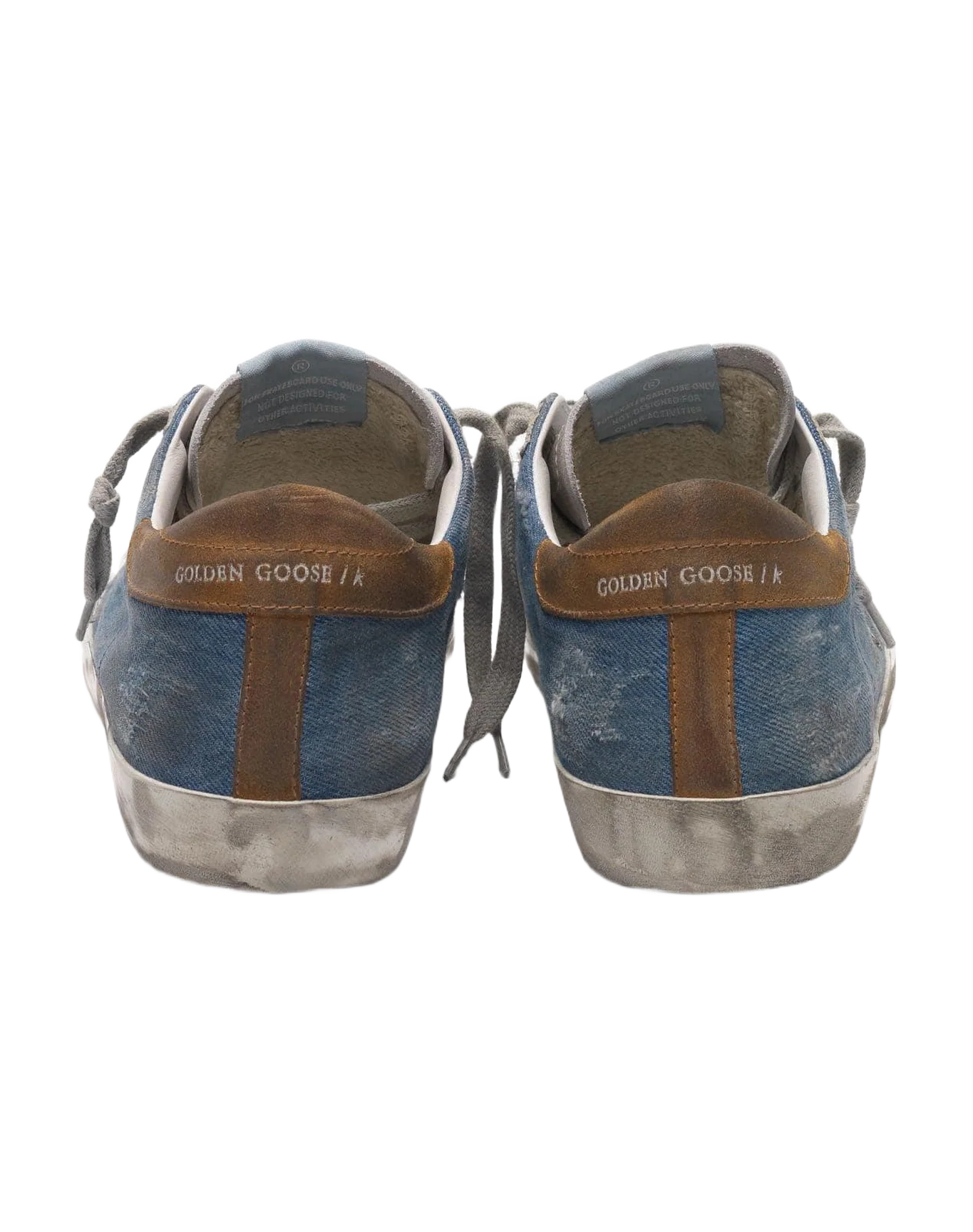 Men | Super-Star Sneakers with Light Blue Denim-White - Image 4