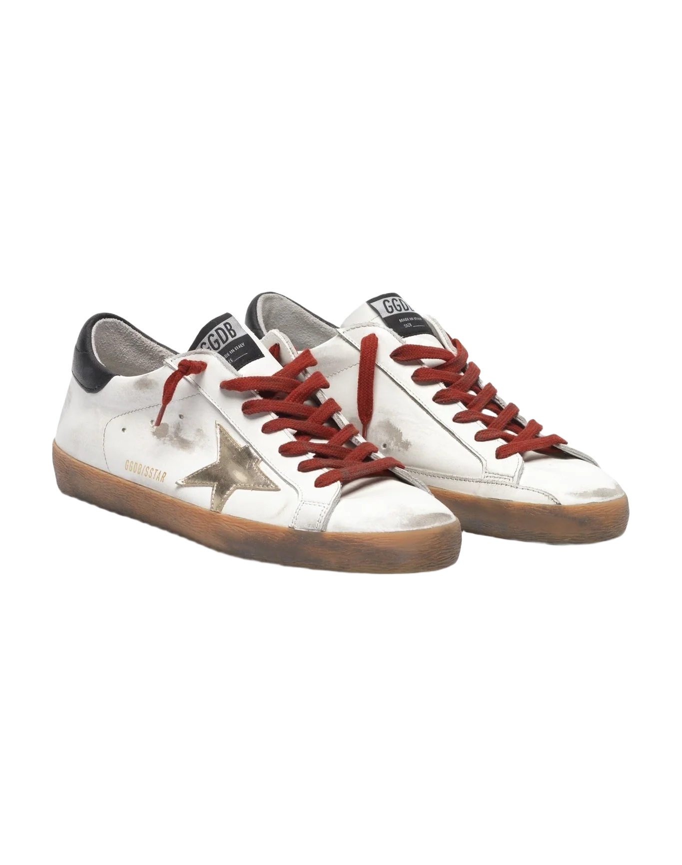 Men | Super-Star Sneakers with Platinum Star & Rubber Foxing