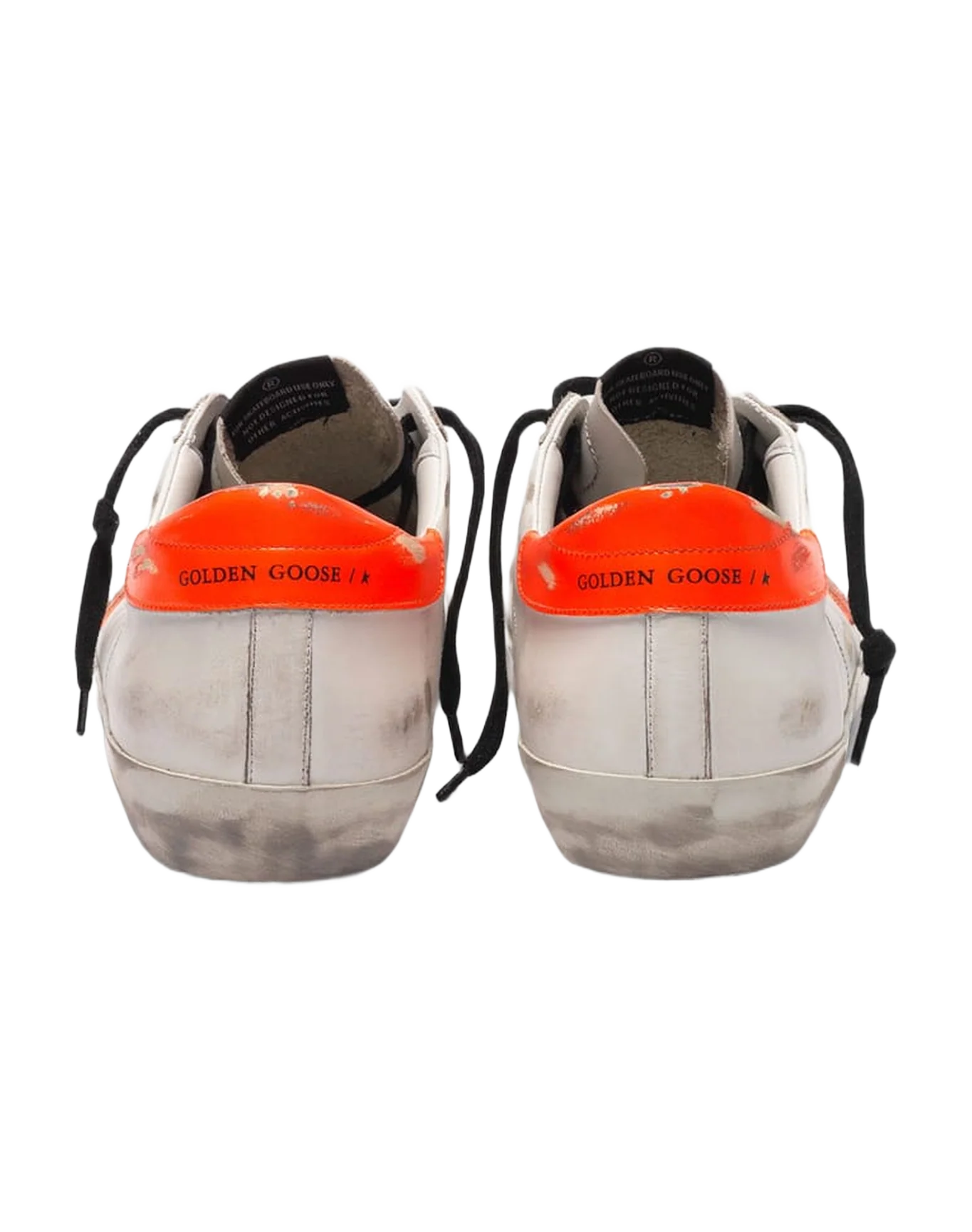 Men | Super-Star Sneakers with Star & Fluorescent Orange Heel Tab - Image 7