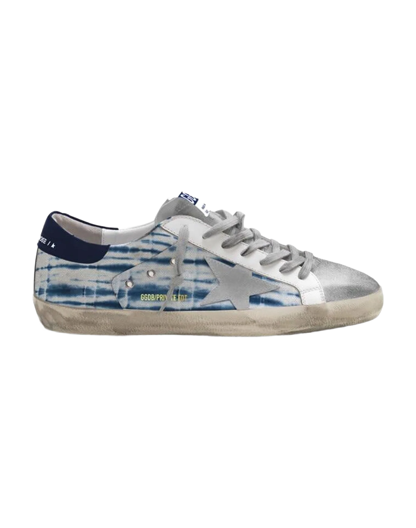 Men | Super-Star Sneakers with White-Blue Tie Dye