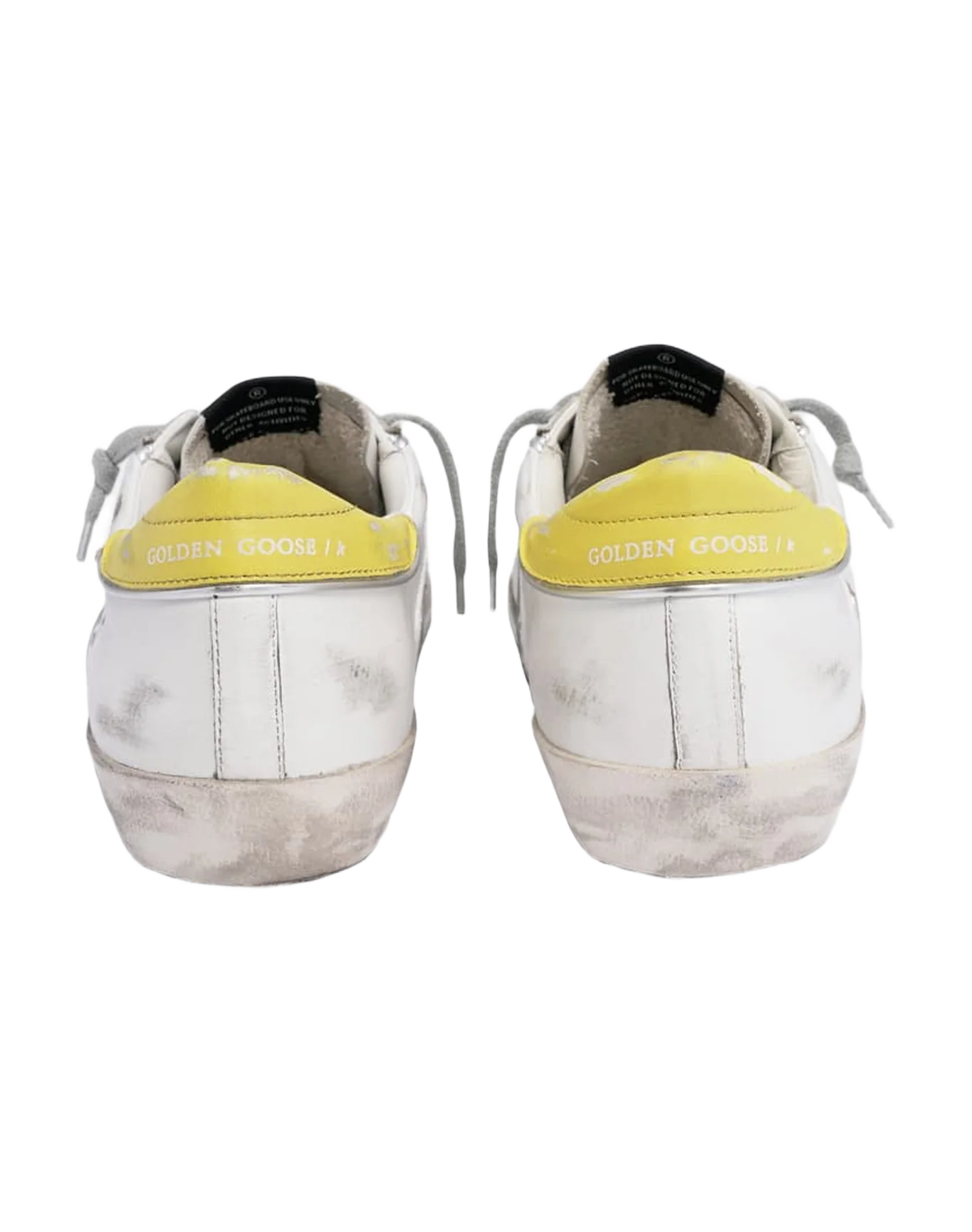 Men | Super-Star Sneakers with White Leather-Yellow-Star - Image 7