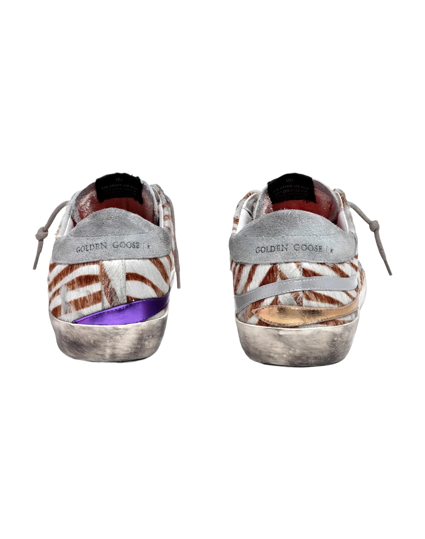 Men | Super-Star Sneakers Zebra-Print Pony Skin with Colored Petals | Beige White Leo x Ice x Multicolor - Image 2