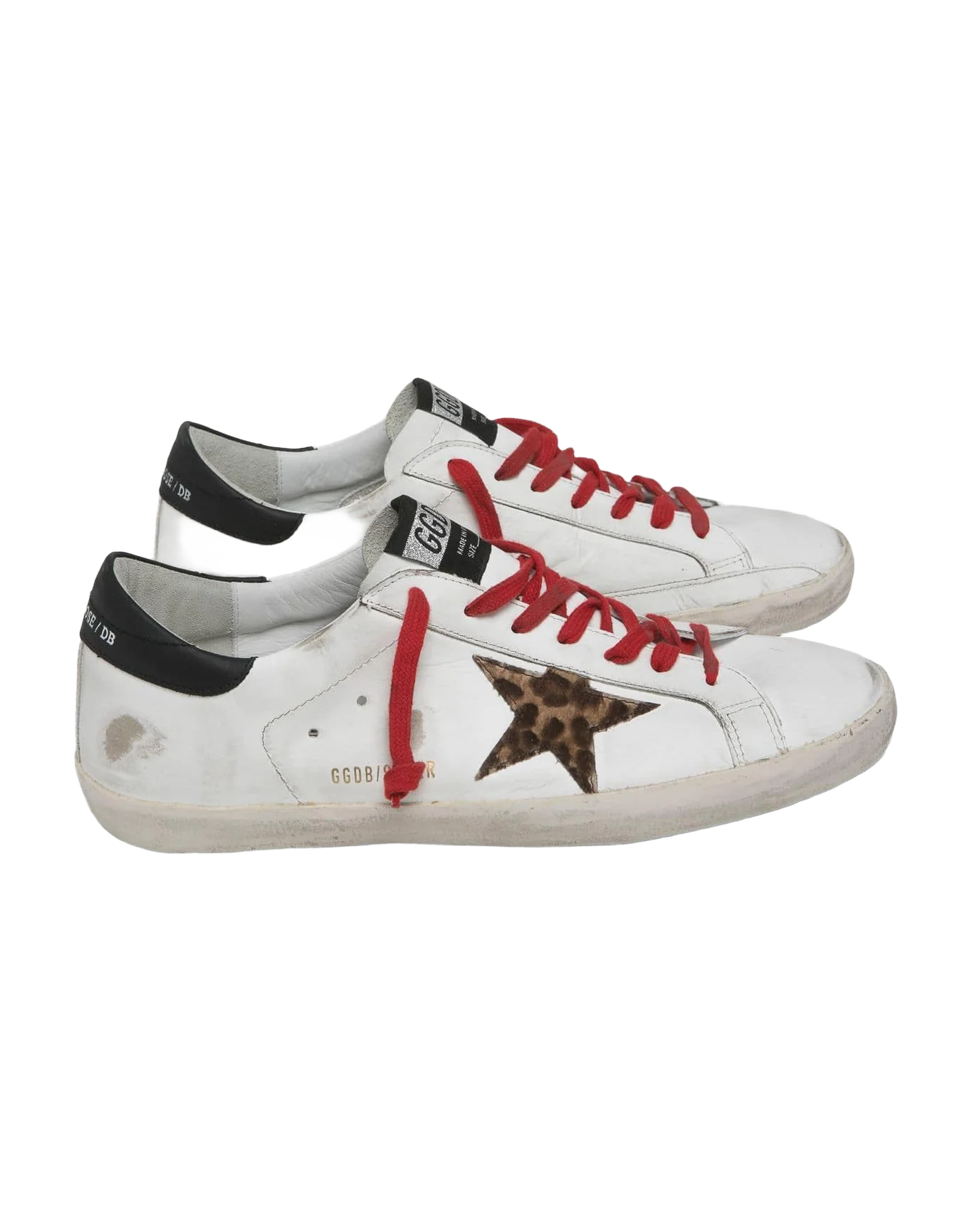 Men | Super-Star White Leather with Animalier Star & Black Heel Tab - Image 2