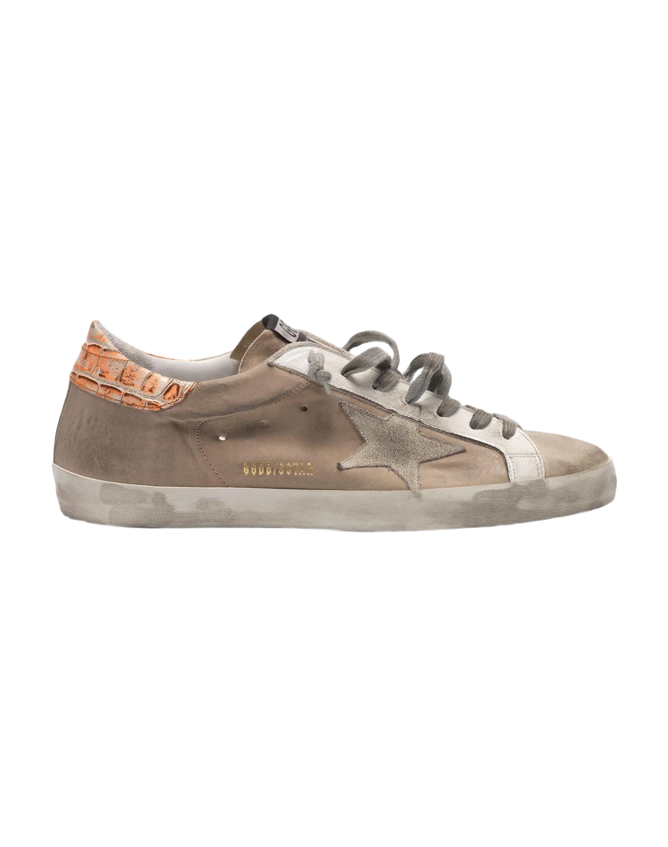 Men | Superstar Sneakers Beige Suede with Crocodile-Print Heel Tab - Image 4