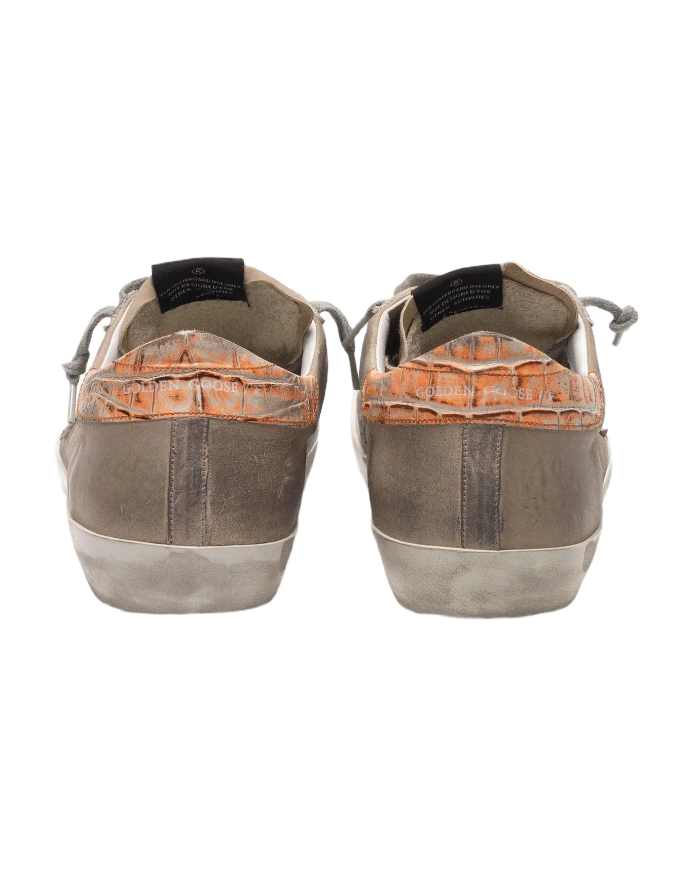 Men | Superstar Sneakers Beige Suede with Crocodile-Print Heel Tab - Image 7