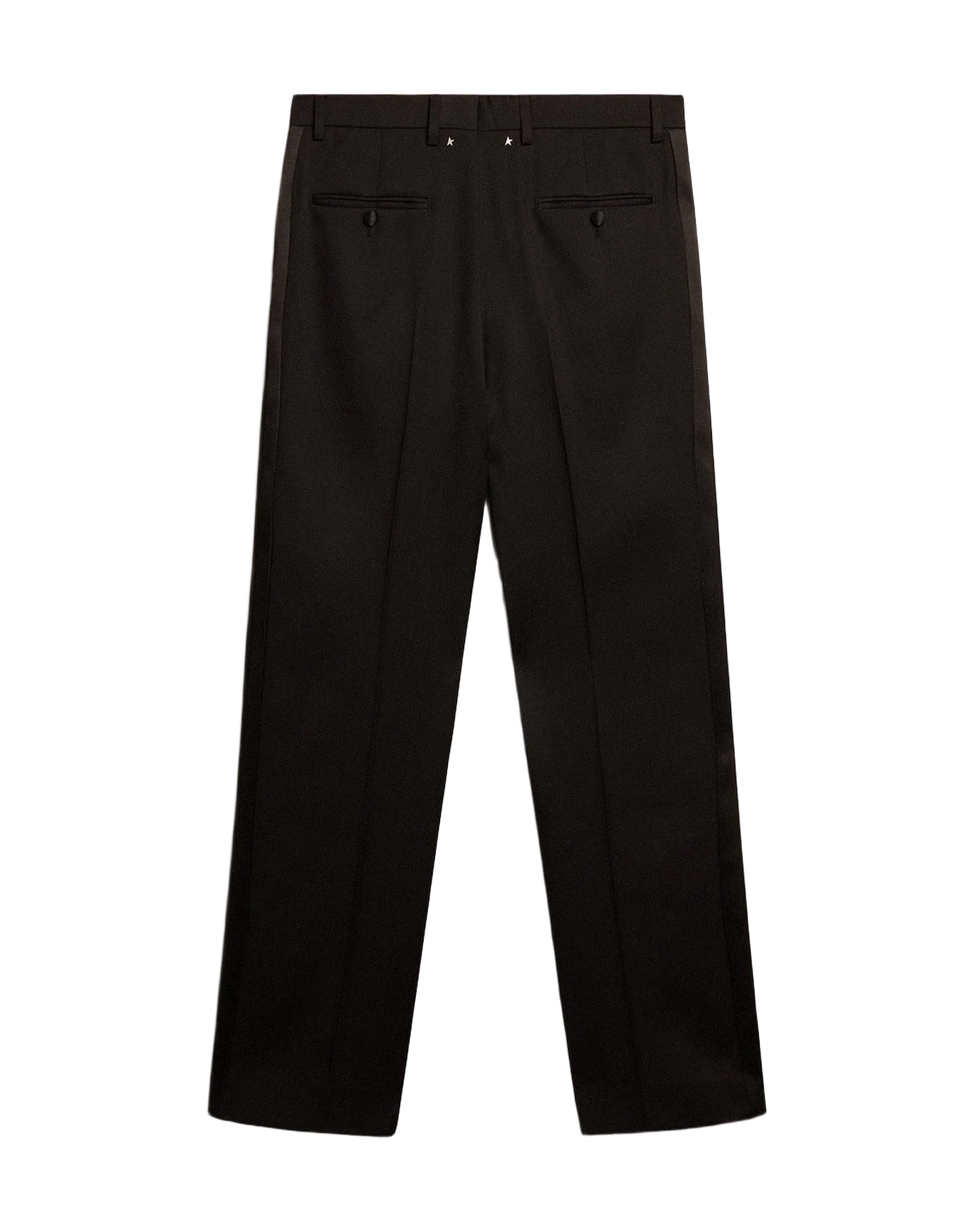 Men | Tuxedo Pants Black Wool Gabardine | Black - Image 4