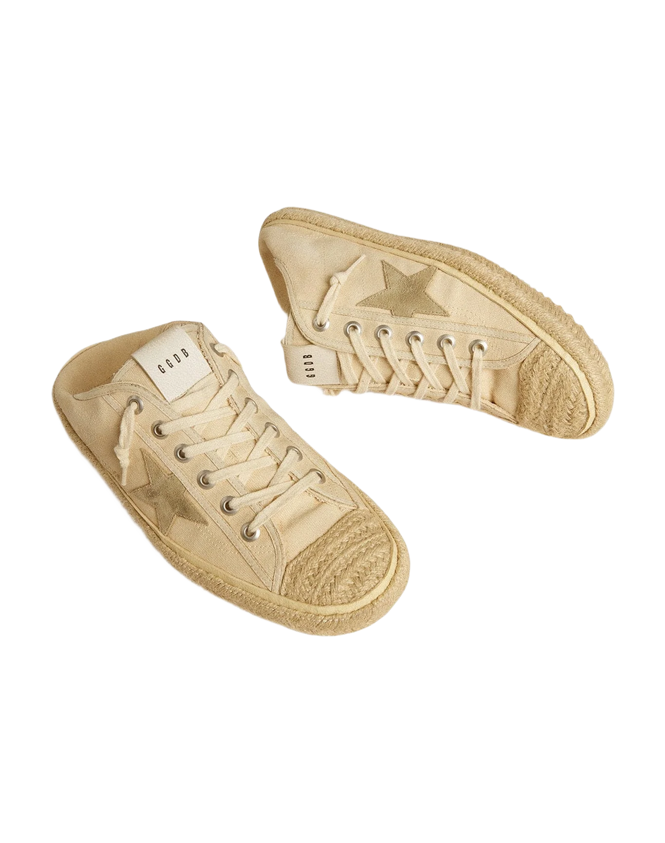 Men | V-Star Sabot Canvas with Beige Suede Star | Buttercream x Ice - Image 3