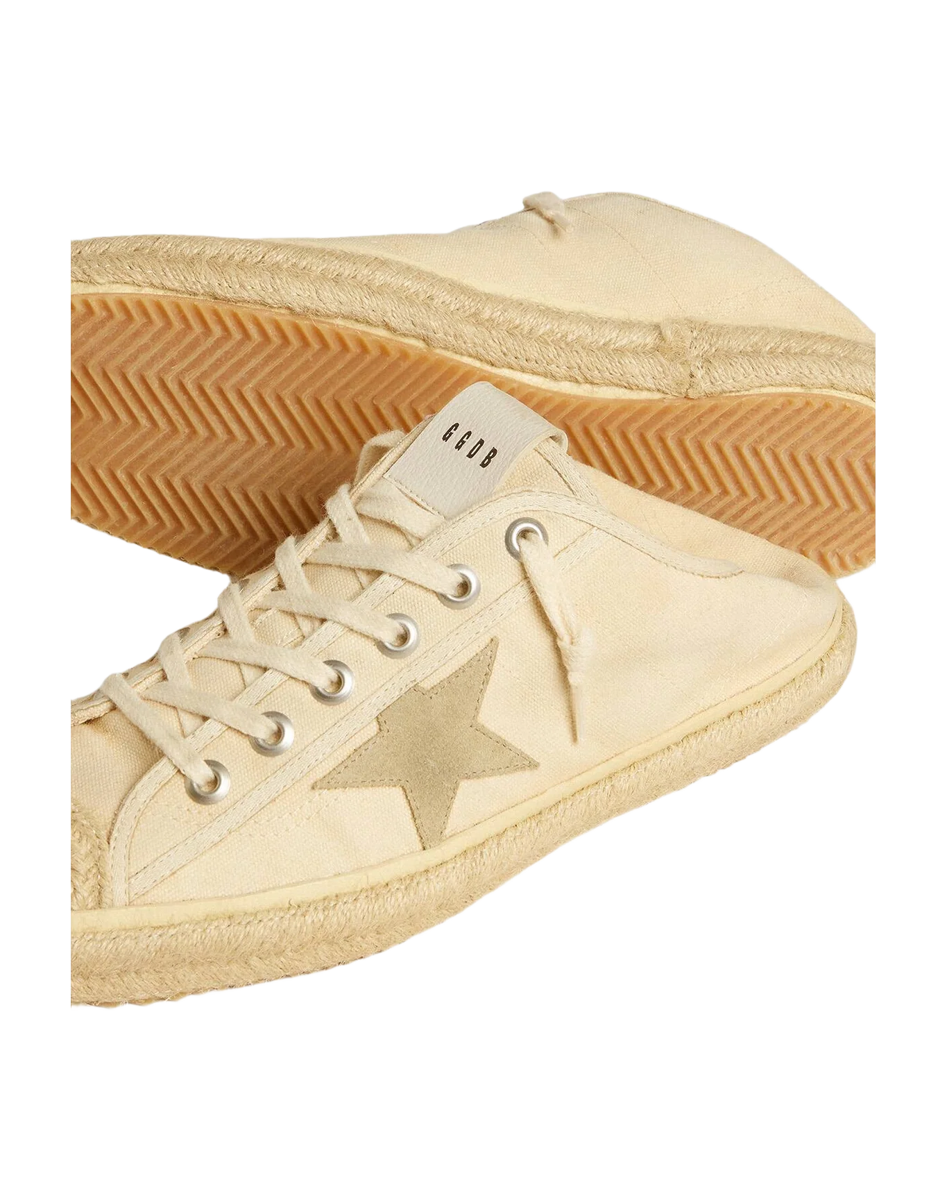 Men | V-Star Sabot Canvas with Beige Suede Star | Buttercream x Ice - Image 5
